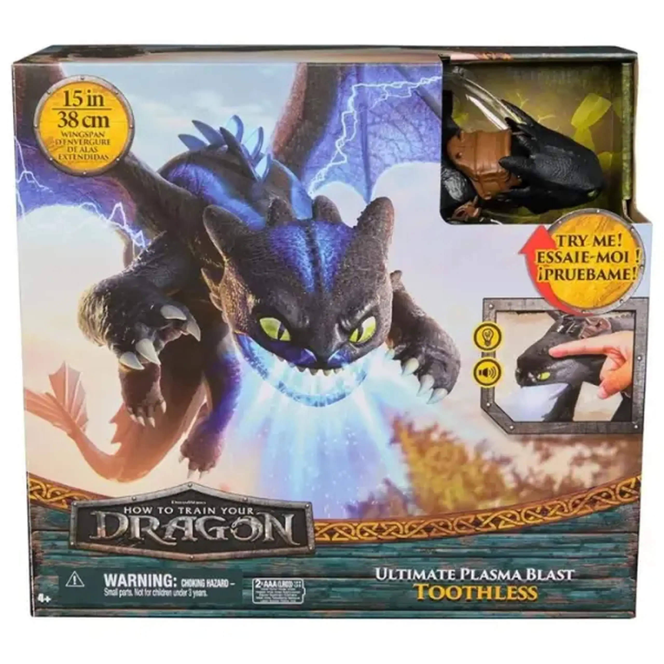 Jucărie interactivă "Toothless" cu efecte de lumină și sunet