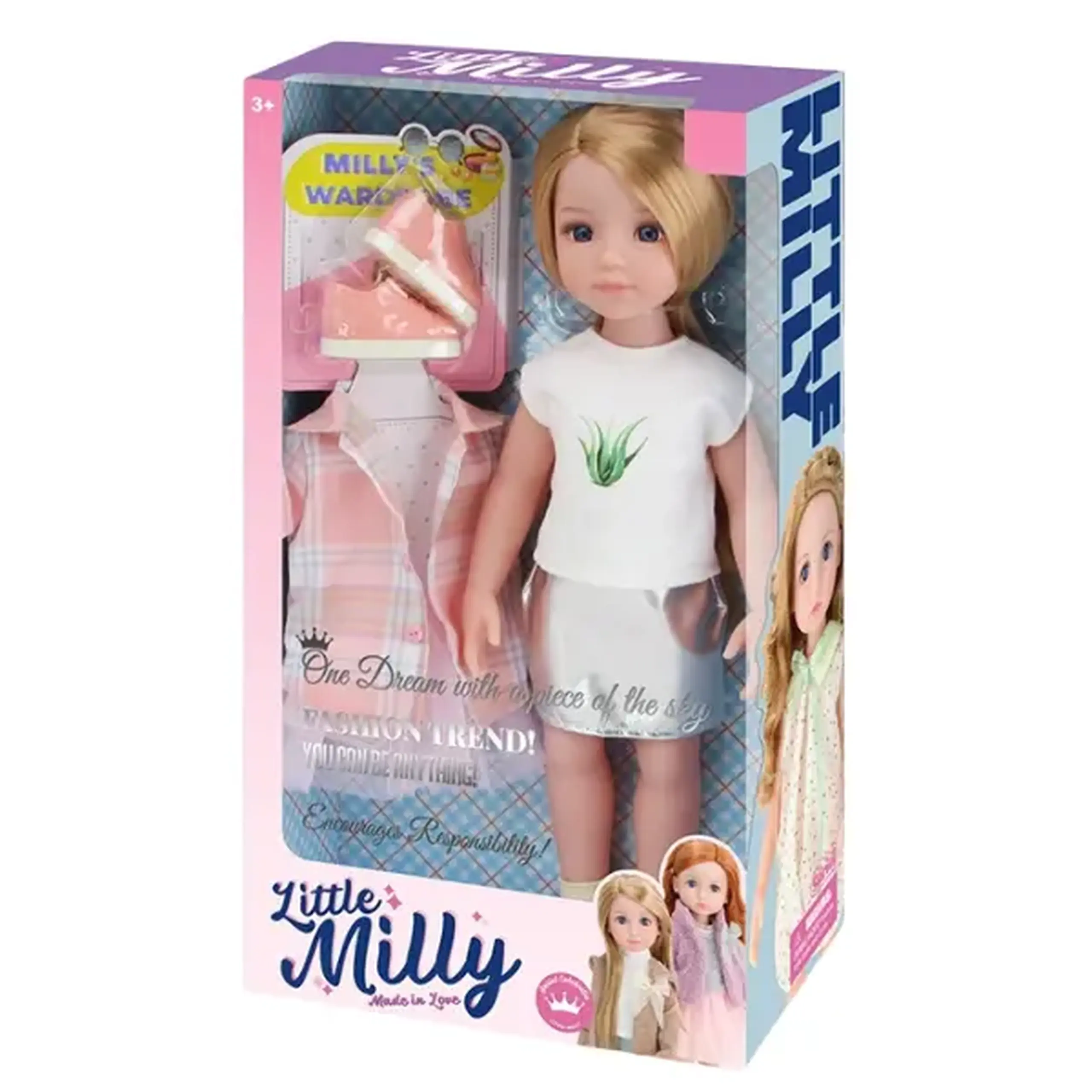 Păpușa "Mica Milly", cu hăinuțe, 38 cm