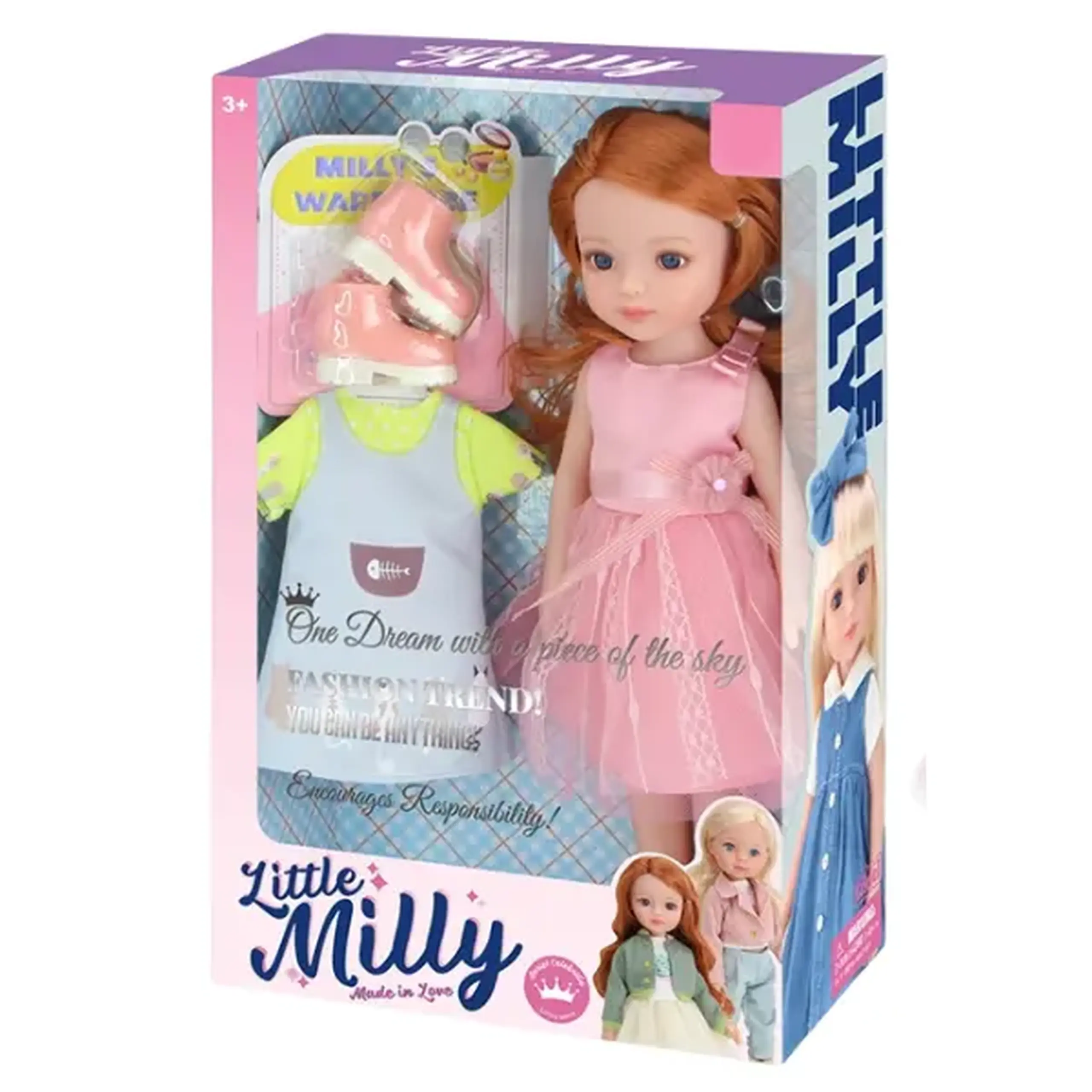 Păpușa "Mica Milly" cu două ținute, 33 cm
