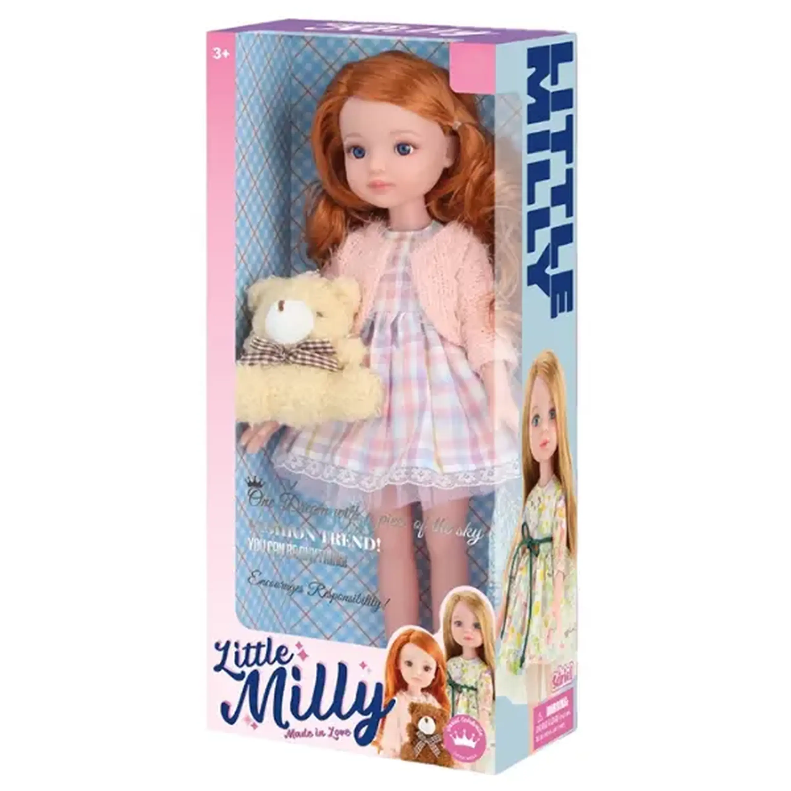 Păpușa "Mica Milly" cu ursulețul de pluș, 35 cm