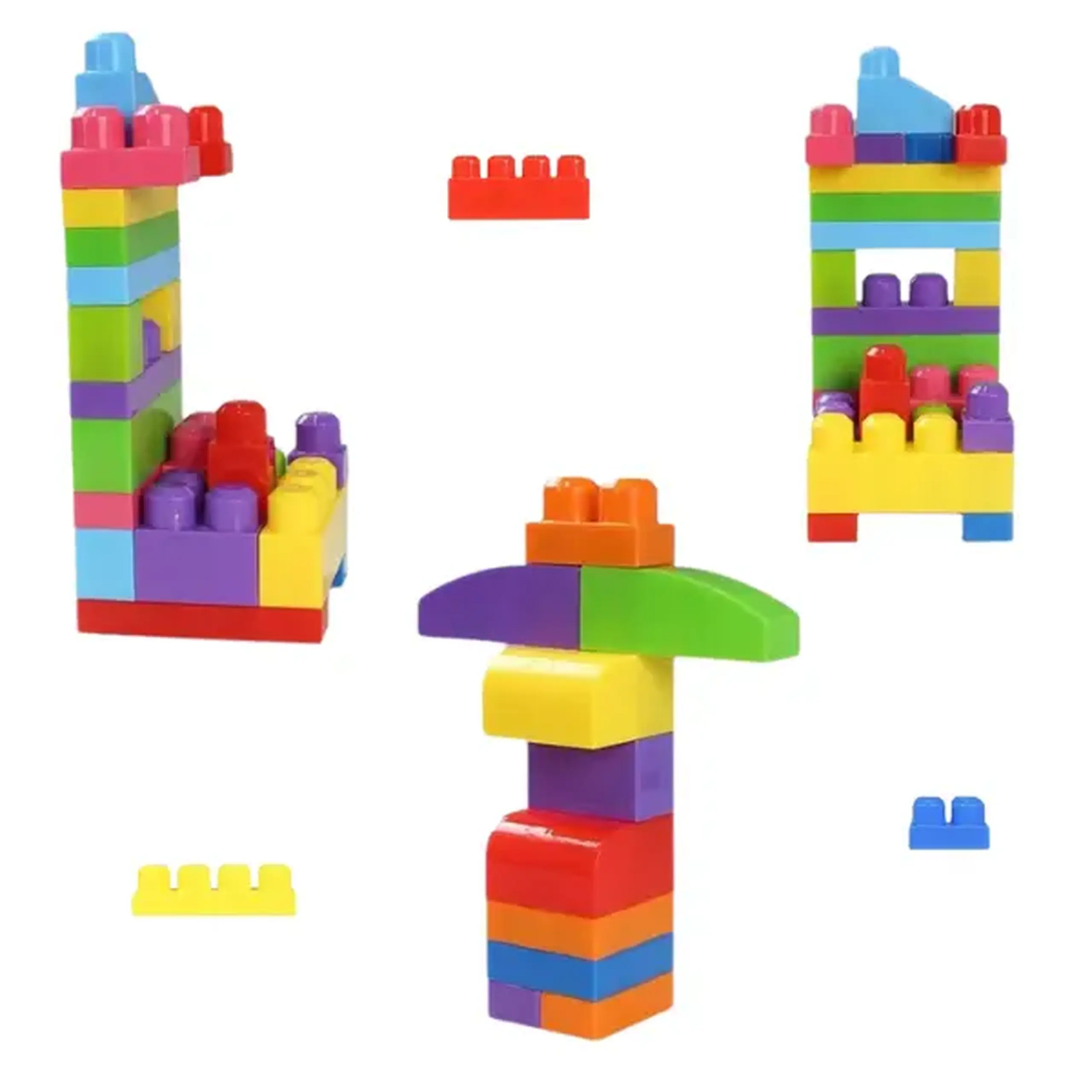 Set de construcție Găleată cu blocuri strălucitoare "Play Blox", 133 piese