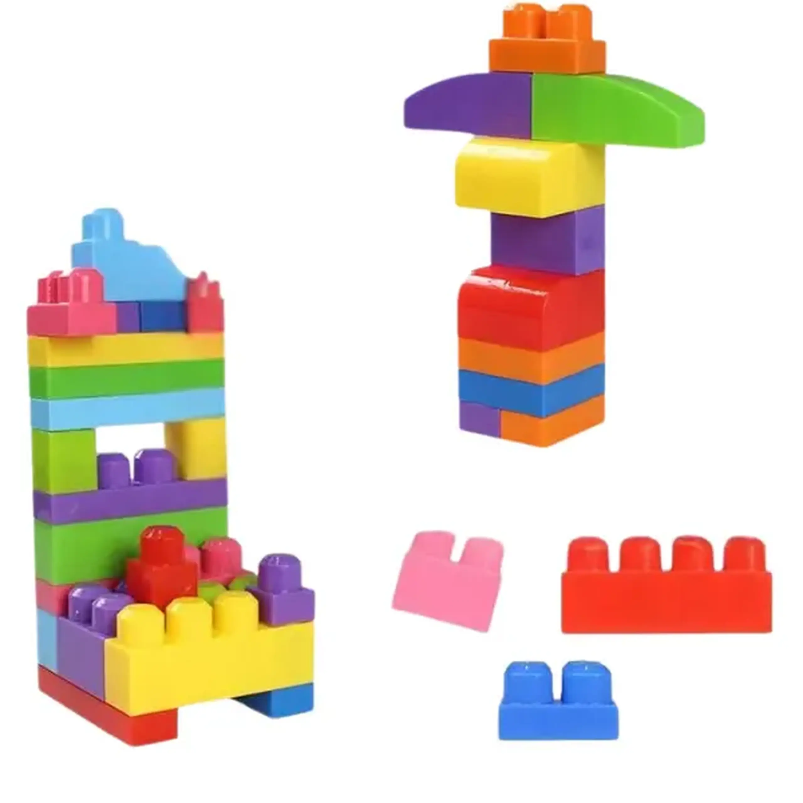 Set de construcție Găleată cu blocuri strălucitoare "Play Blox", 83 piese
