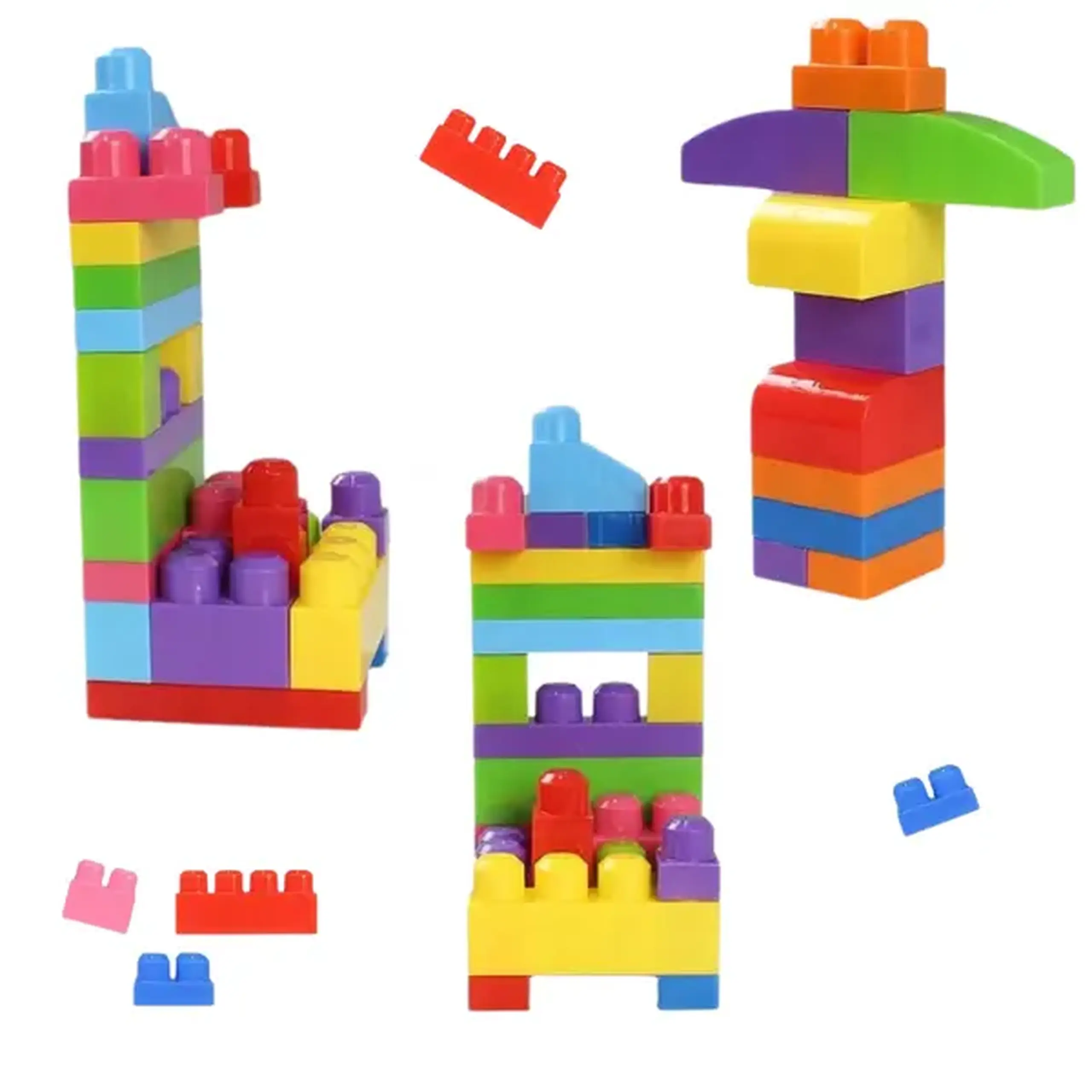 Set de construcție Găleată cu blocuri strălucitoare "Play Blox", 107 piese