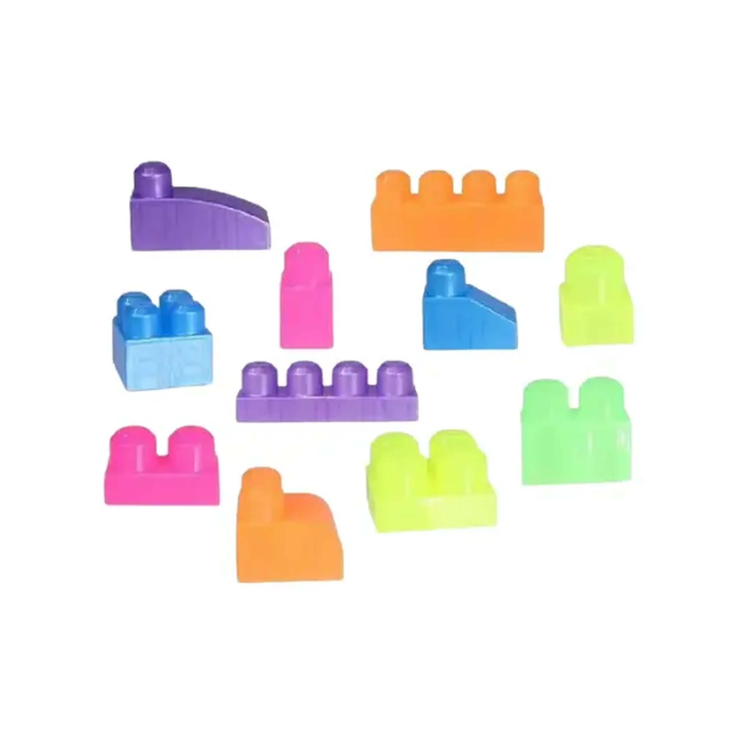 Set de construcție Găleată cu blocuri neon "Play Blox", 56 piese