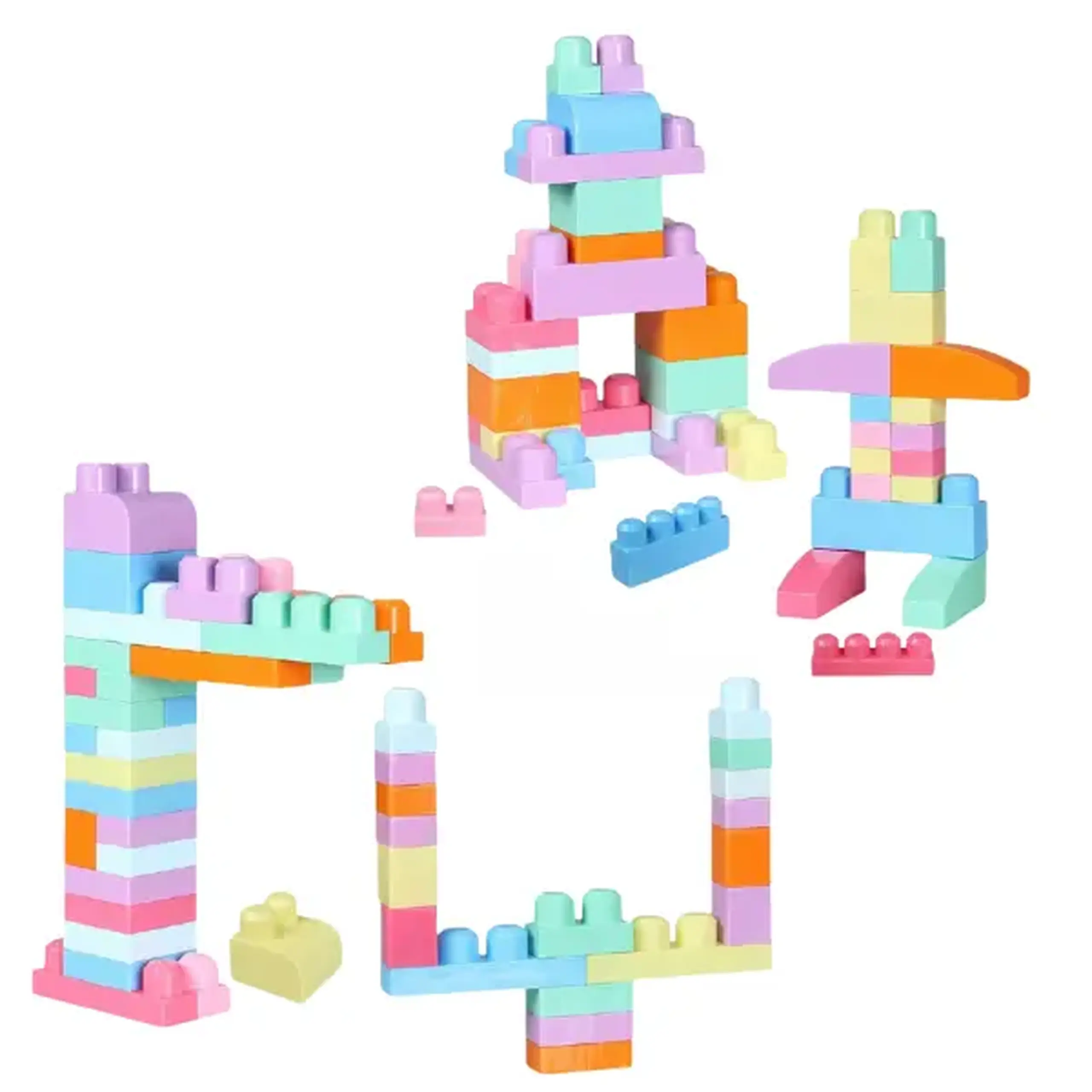 Set de construcție Găleată cu blocuri pastel "Play Blox", 83 piese