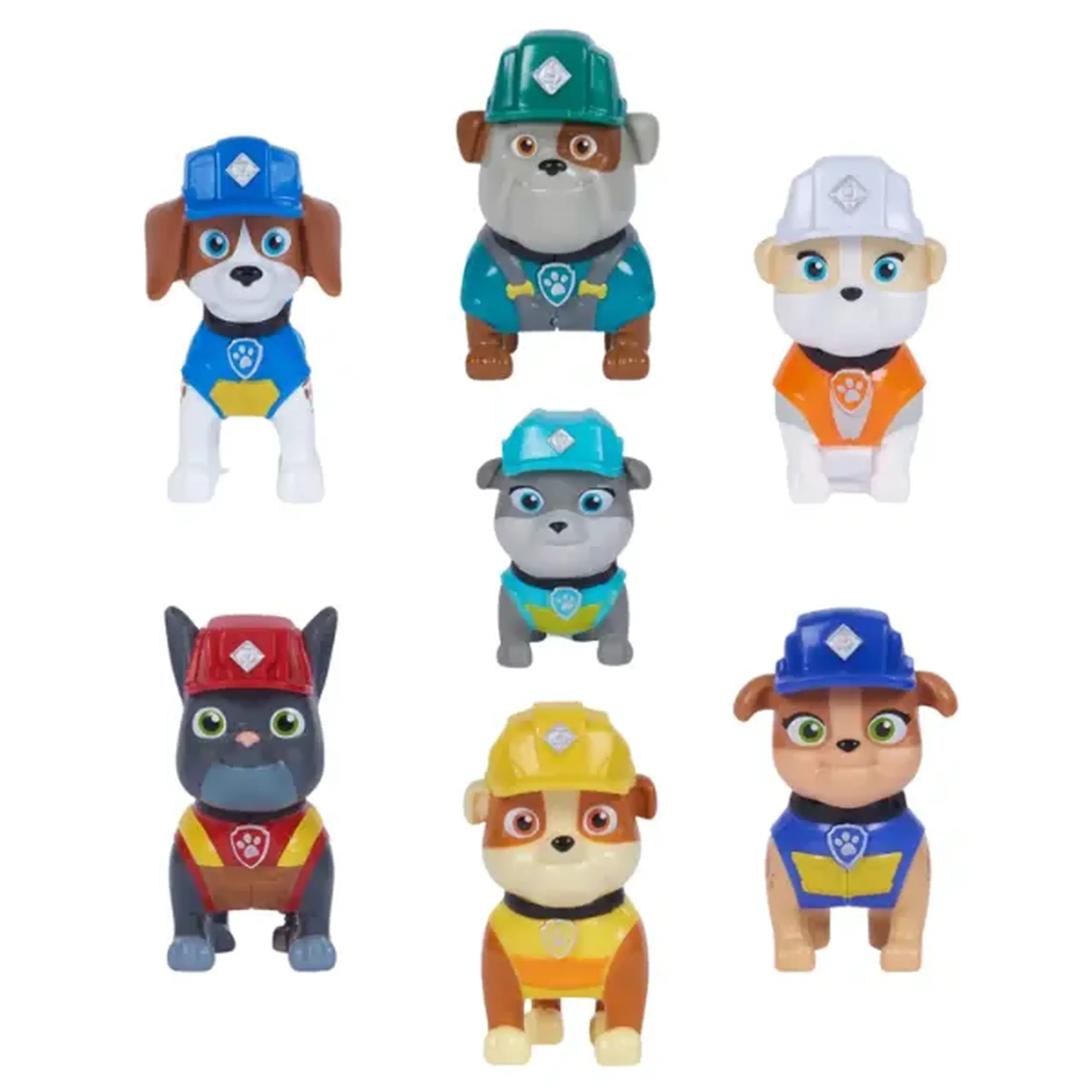 Set de 7 mini-figurine Rubble & Crew, seria "Patrula Cățelușilor"