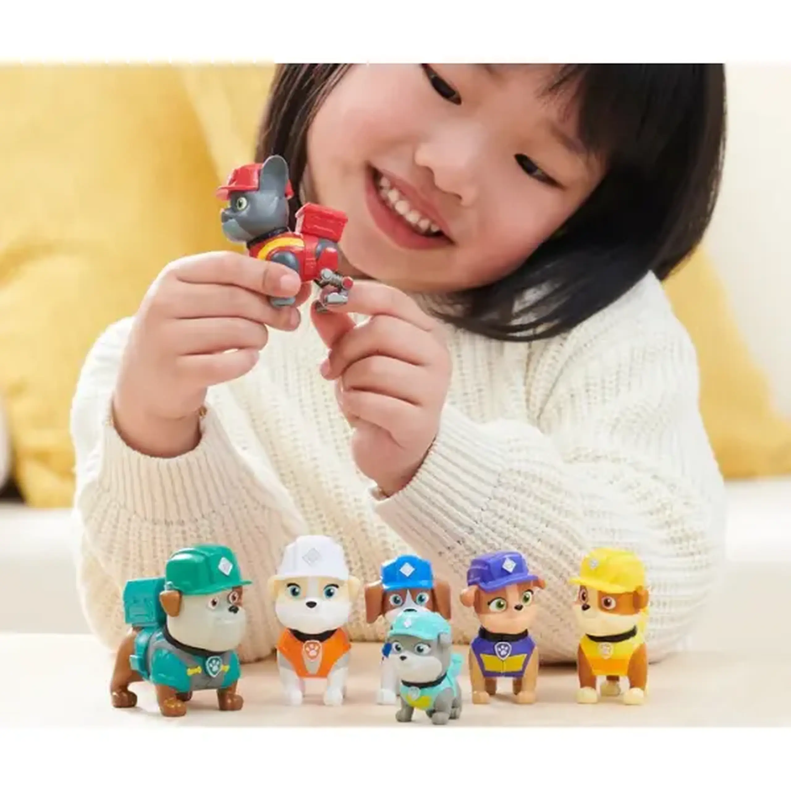 Set de 7 mini-figurine Rubble & Crew, seria "Patrula Cățelușilor"