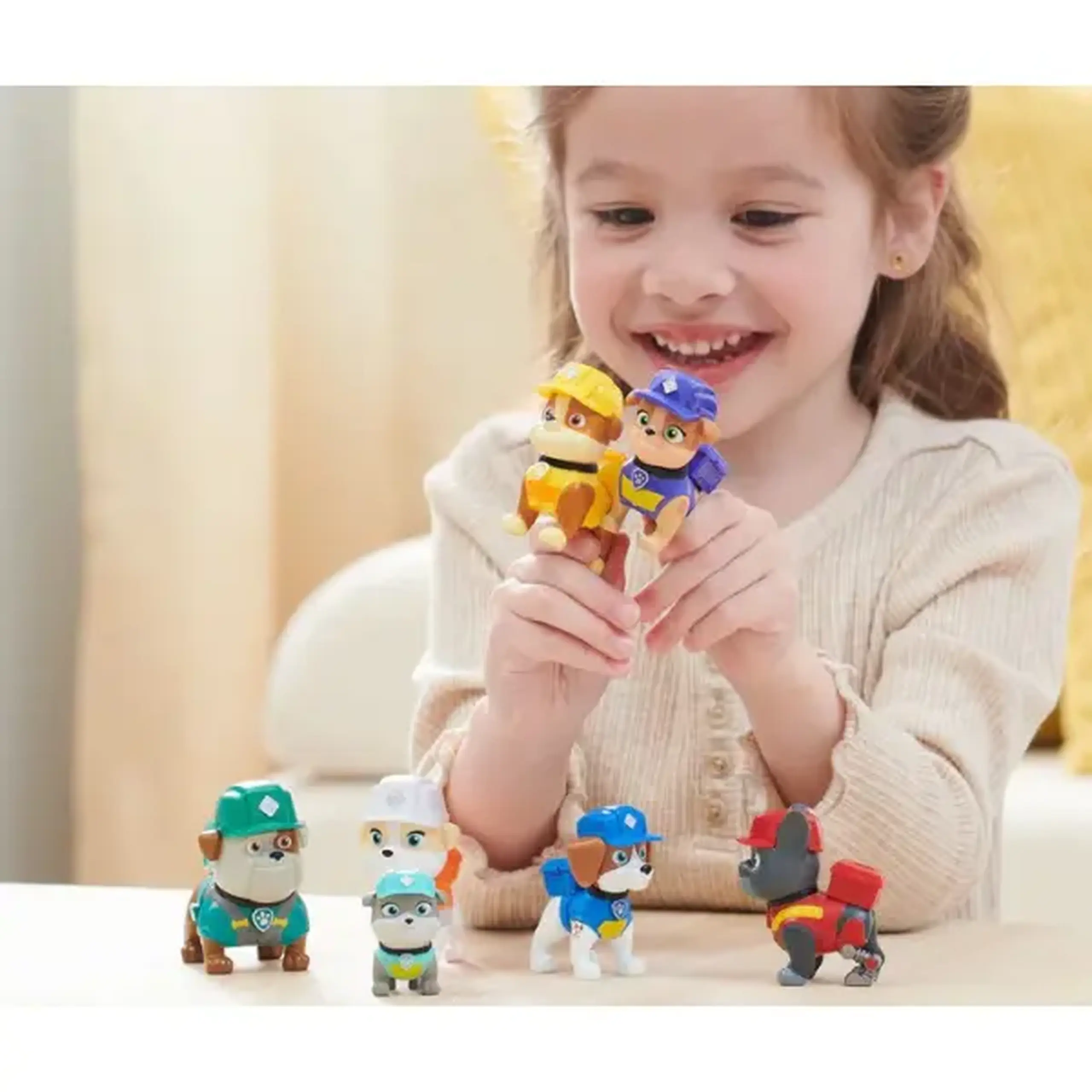 Set de 7 mini-figurine Rubble & Crew, seria "Patrula Cățelușilor"