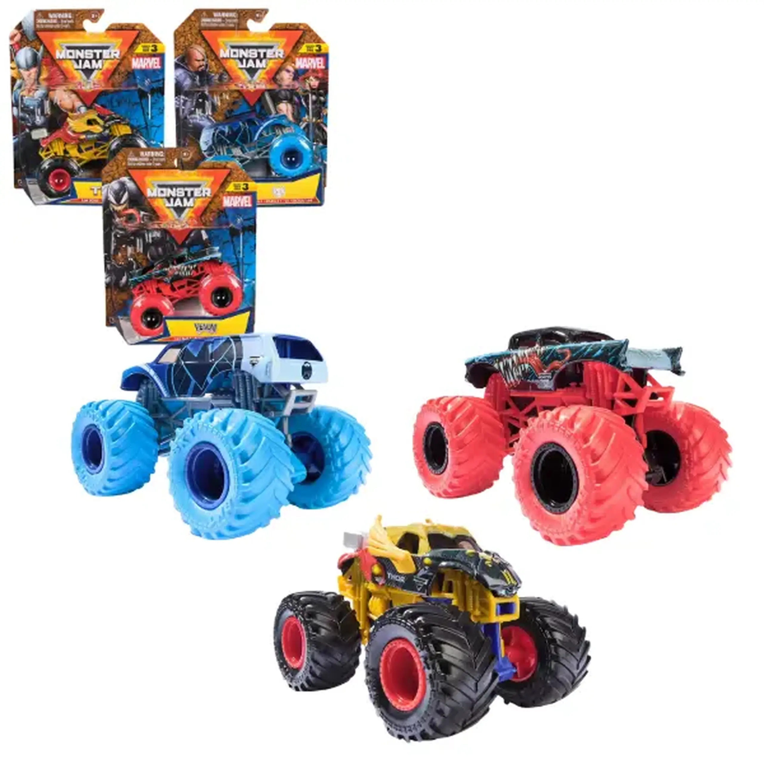 Monster truck Marvel "Monster Jam" 1:64, în as.