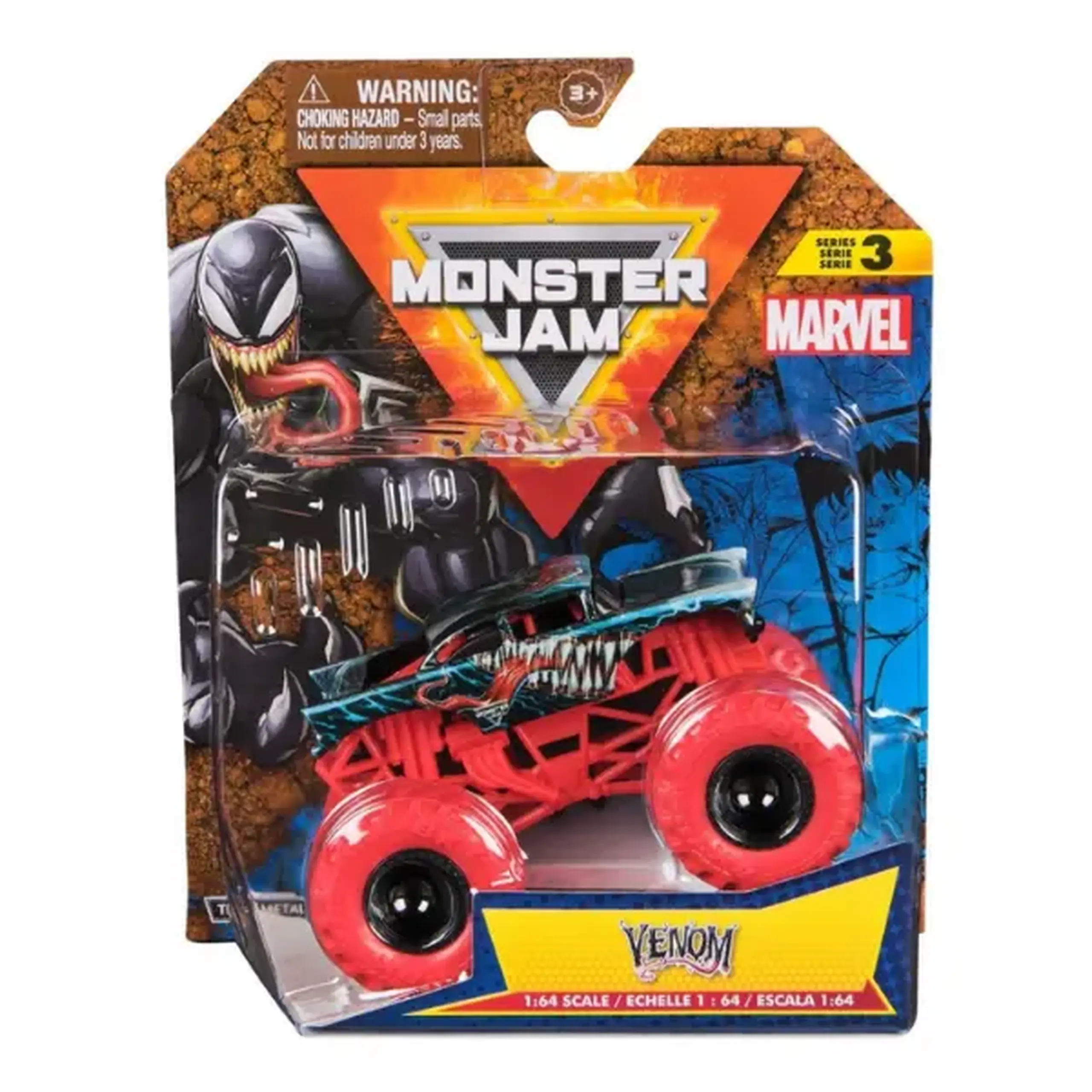 Monster truck Marvel "Monster Jam" 1:64, în as.