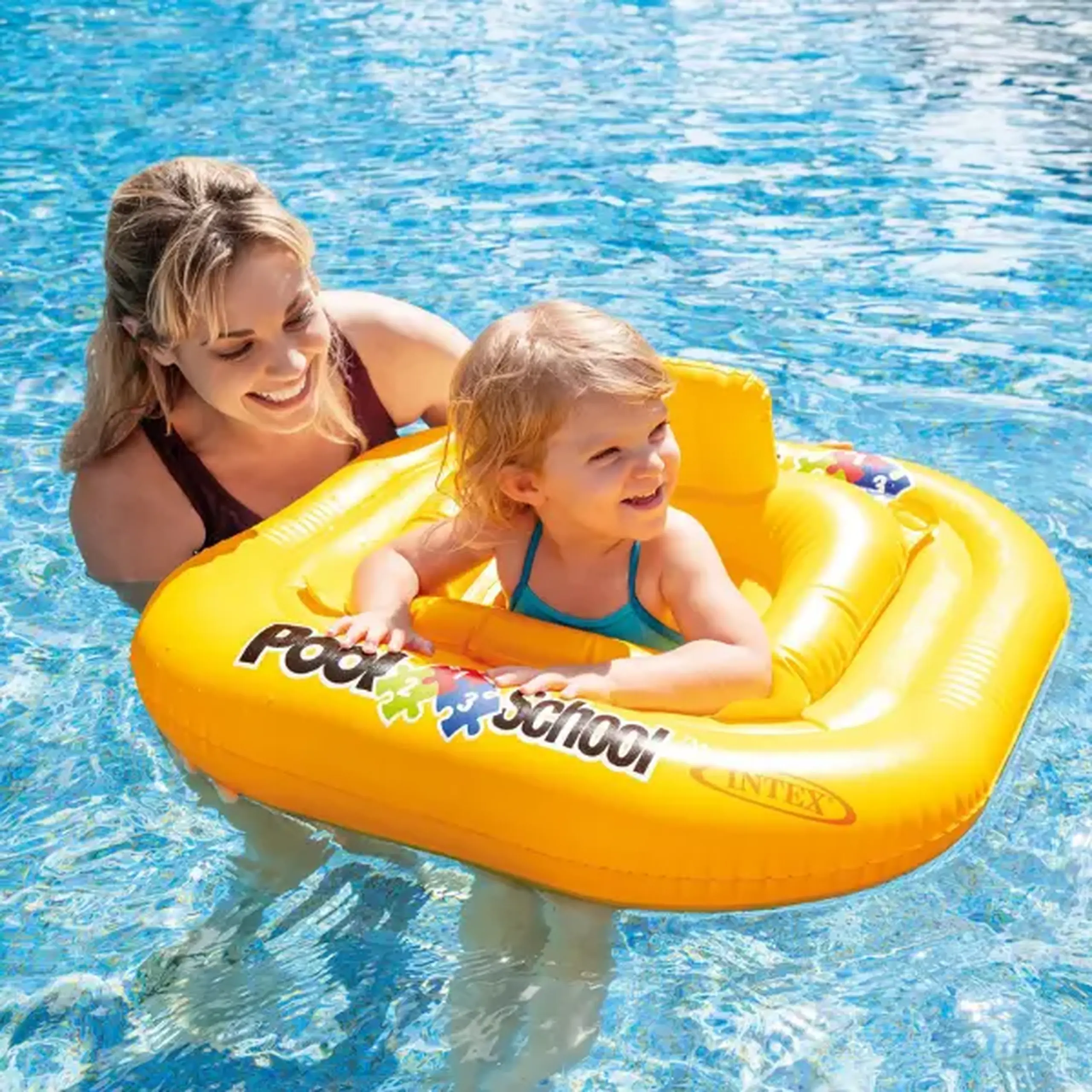 INTEX Cerc gonflabil cu decupaje pentru picioare 79×79 cm, până la 15 kg, 1-2 ani