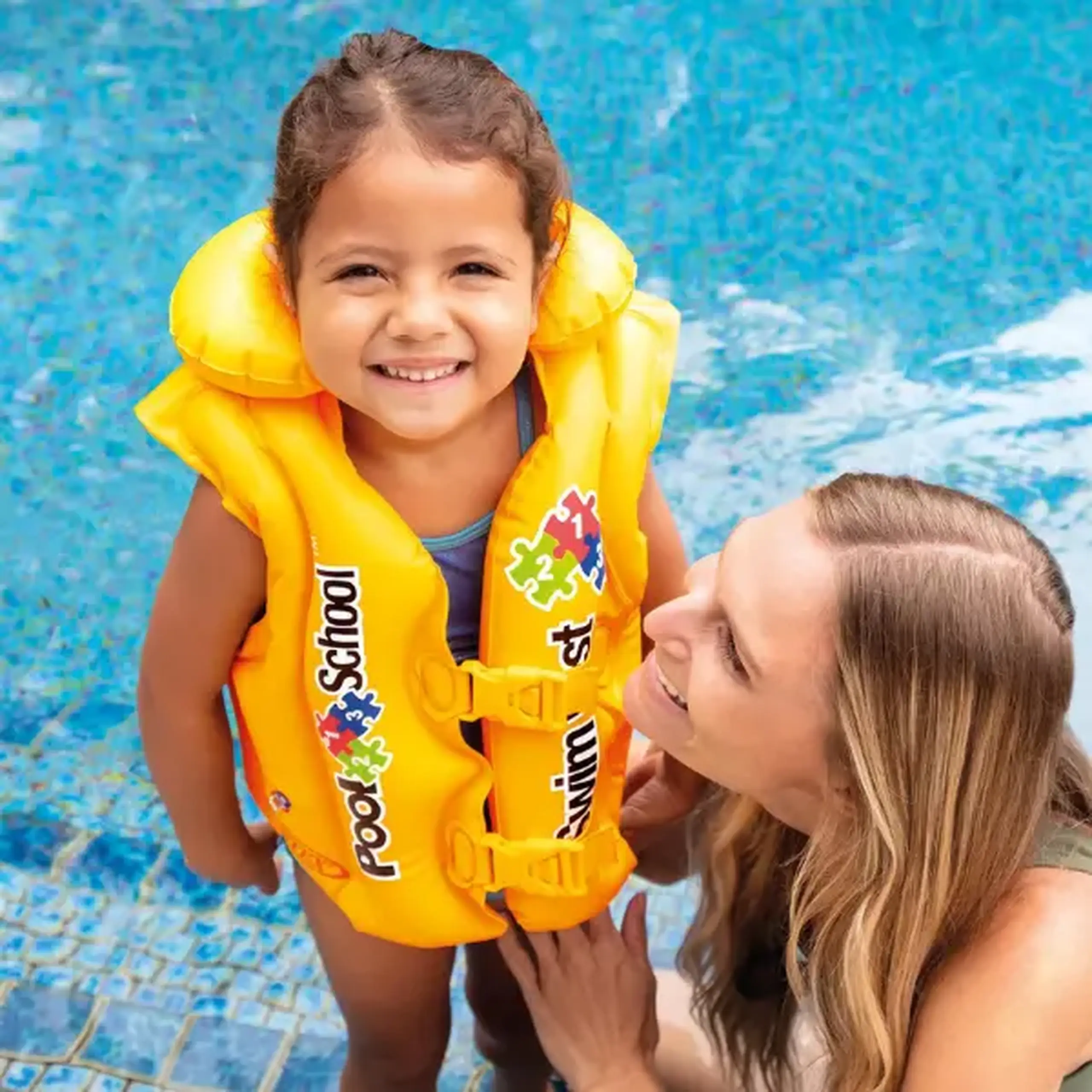 INTEX Vesta de înot gonflabilă "Școala pentru înot", 50х47 cm, 3-6 ani