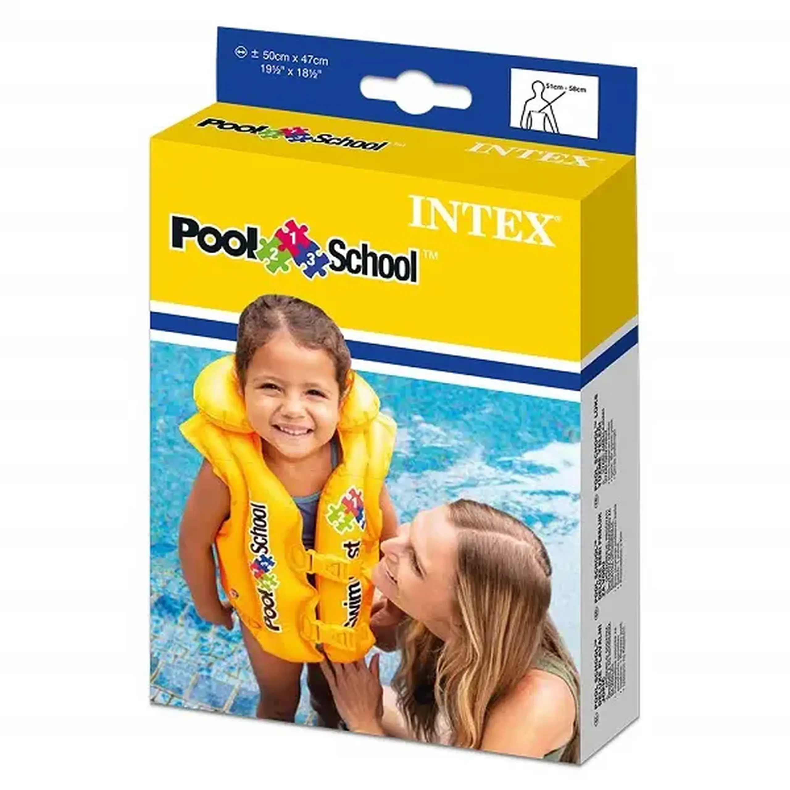 INTEX Vesta de înot gonflabilă "Școala pentru înot", 50х47 cm, 3-6 ani