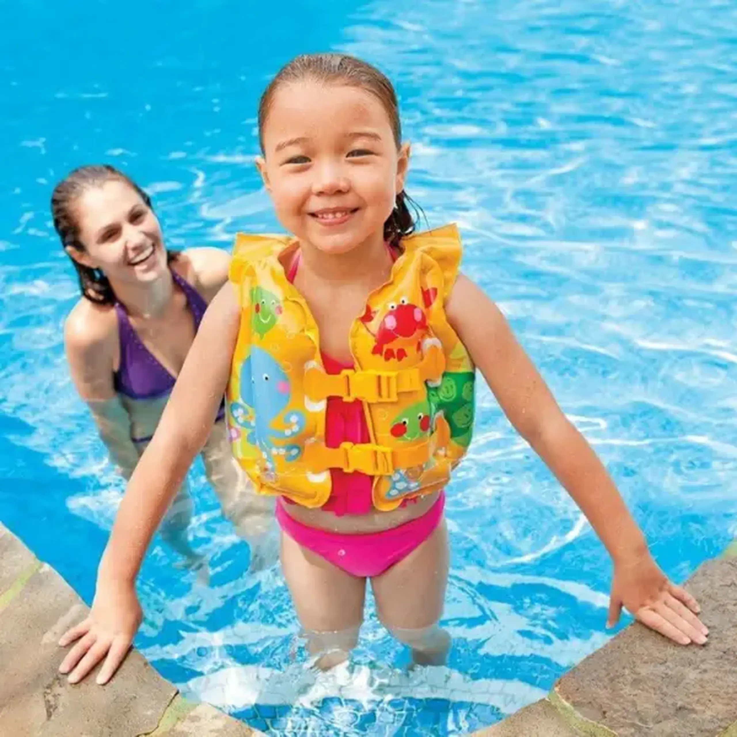 INTEX Vesta de înot gonflabilă "Prieteni tropicali", 41х30 cm, 3-5 ani
