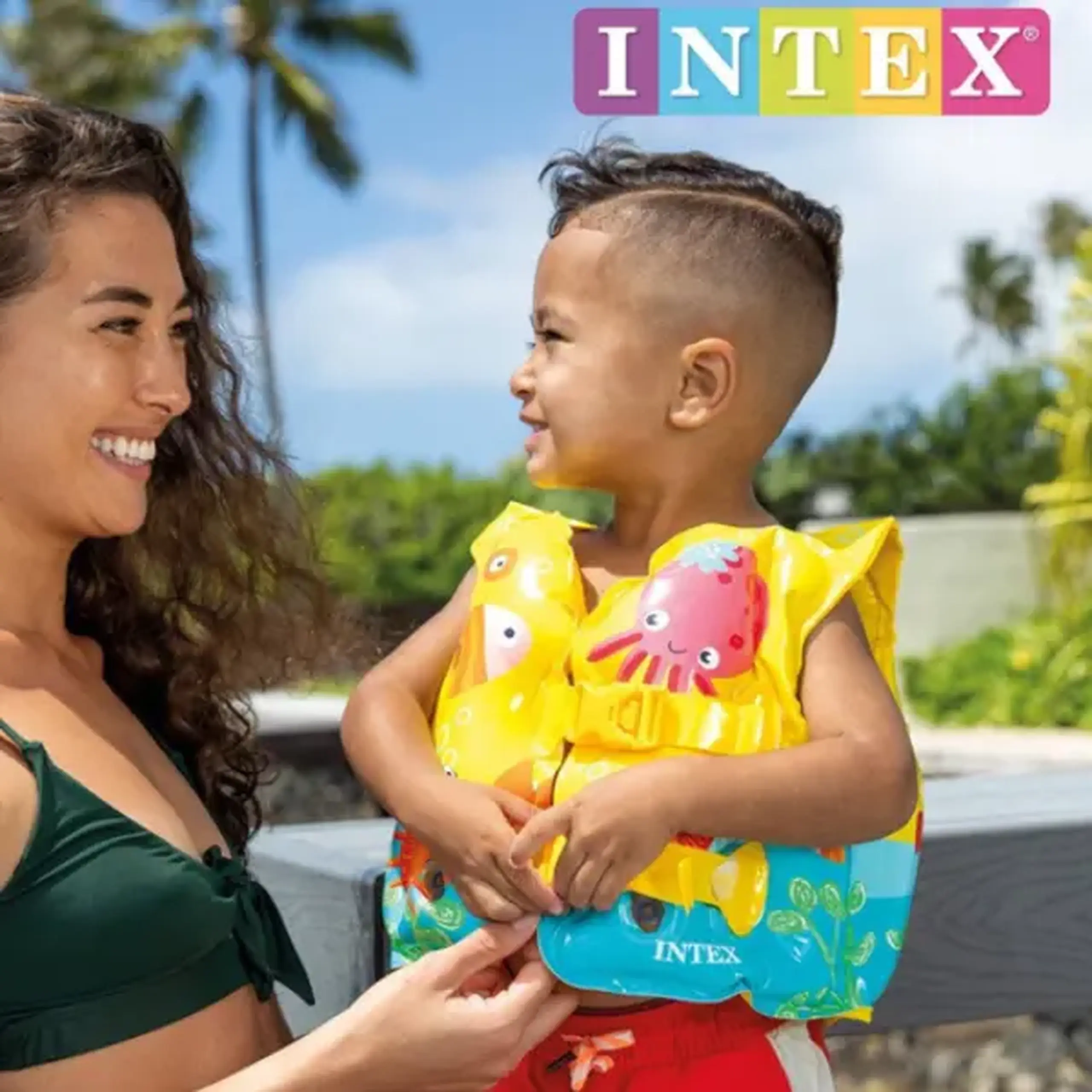 INTEX Vesta de înot gonflabilă "Prieteni tropicali", 41х30 cm, 3-5 ani