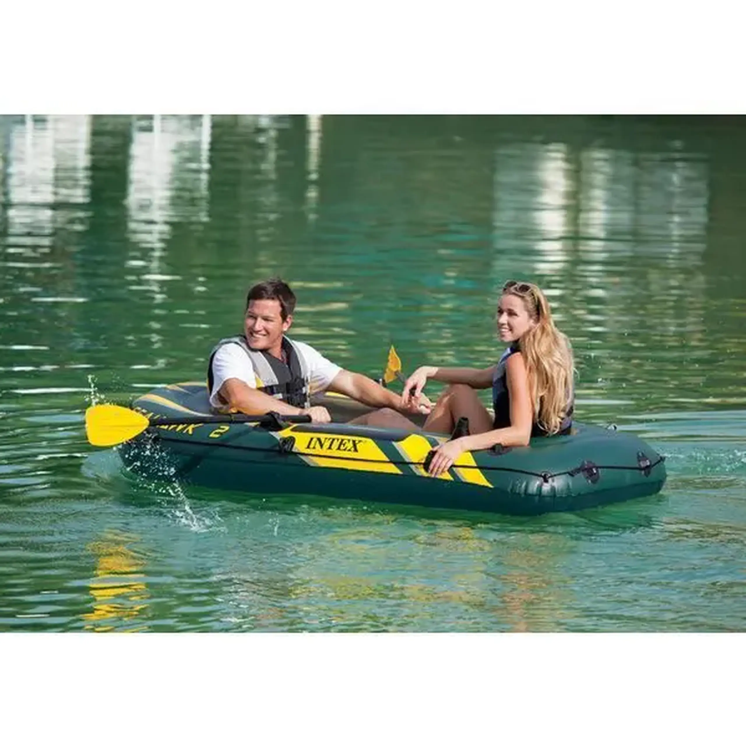 INTEX Vâsle pliabile din plastic 122 cm pentru barcă, set de 2 bucăți