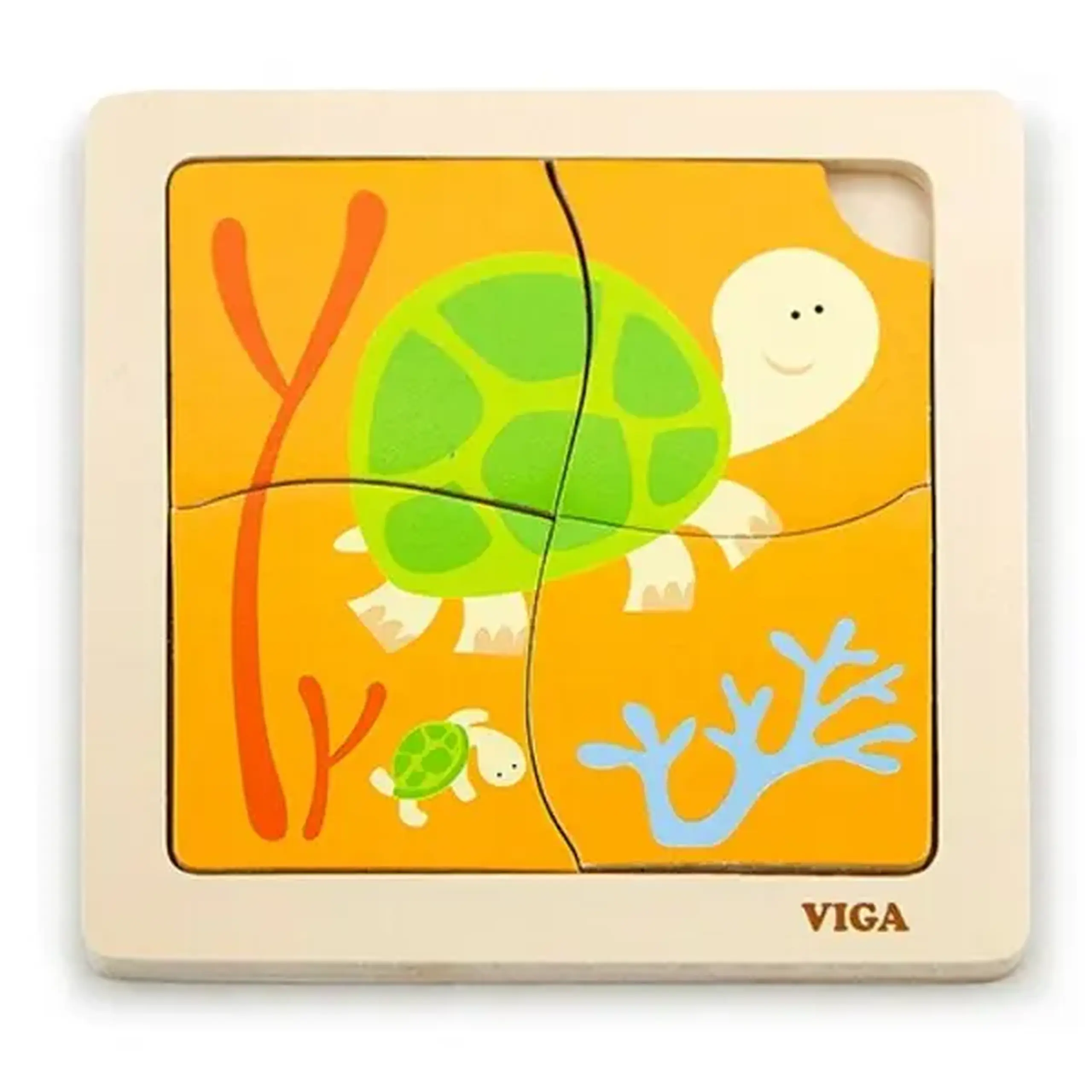 Mini-puzzle din lemn "Broasca Țestoasă"