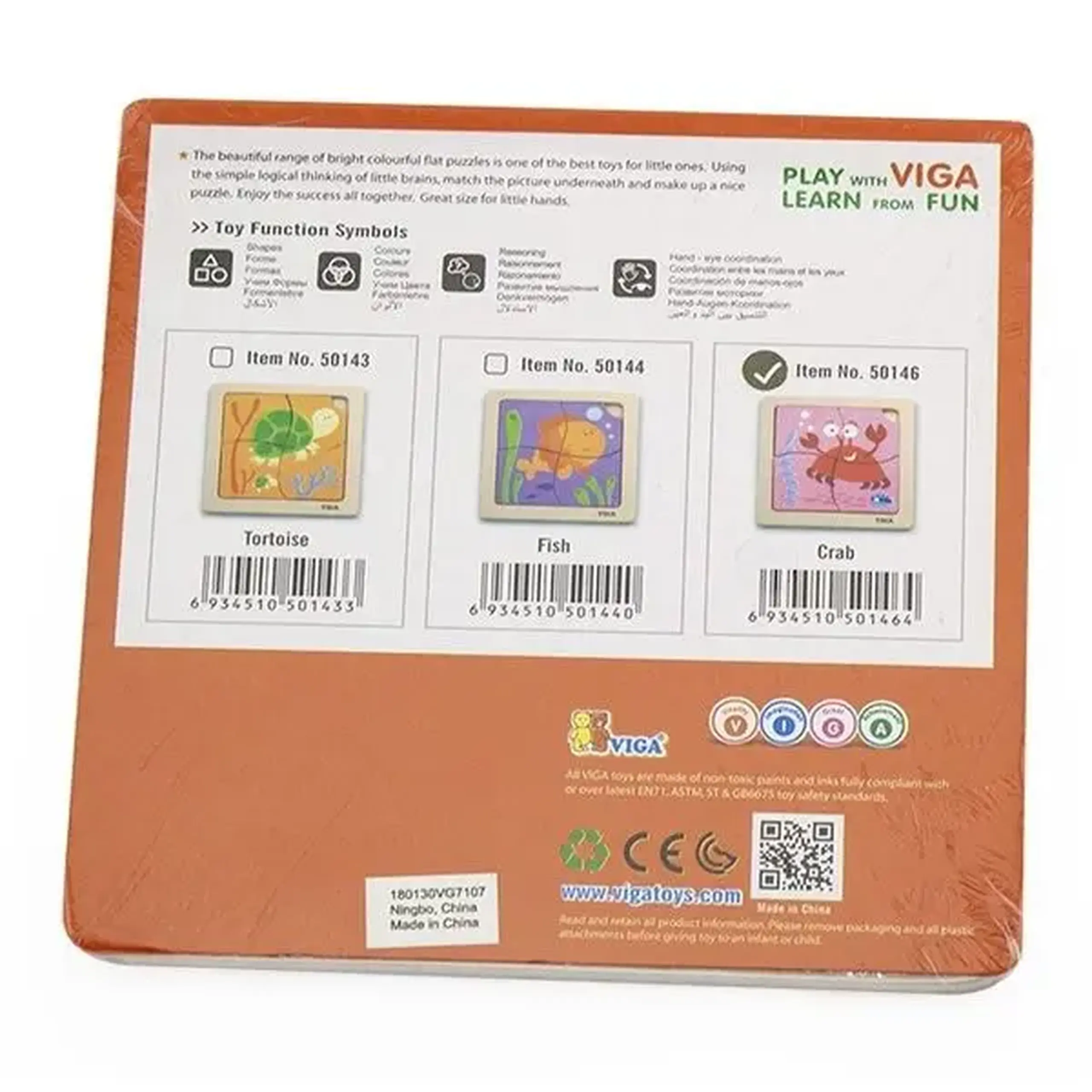 Mini-puzzle din lemn "Crab"