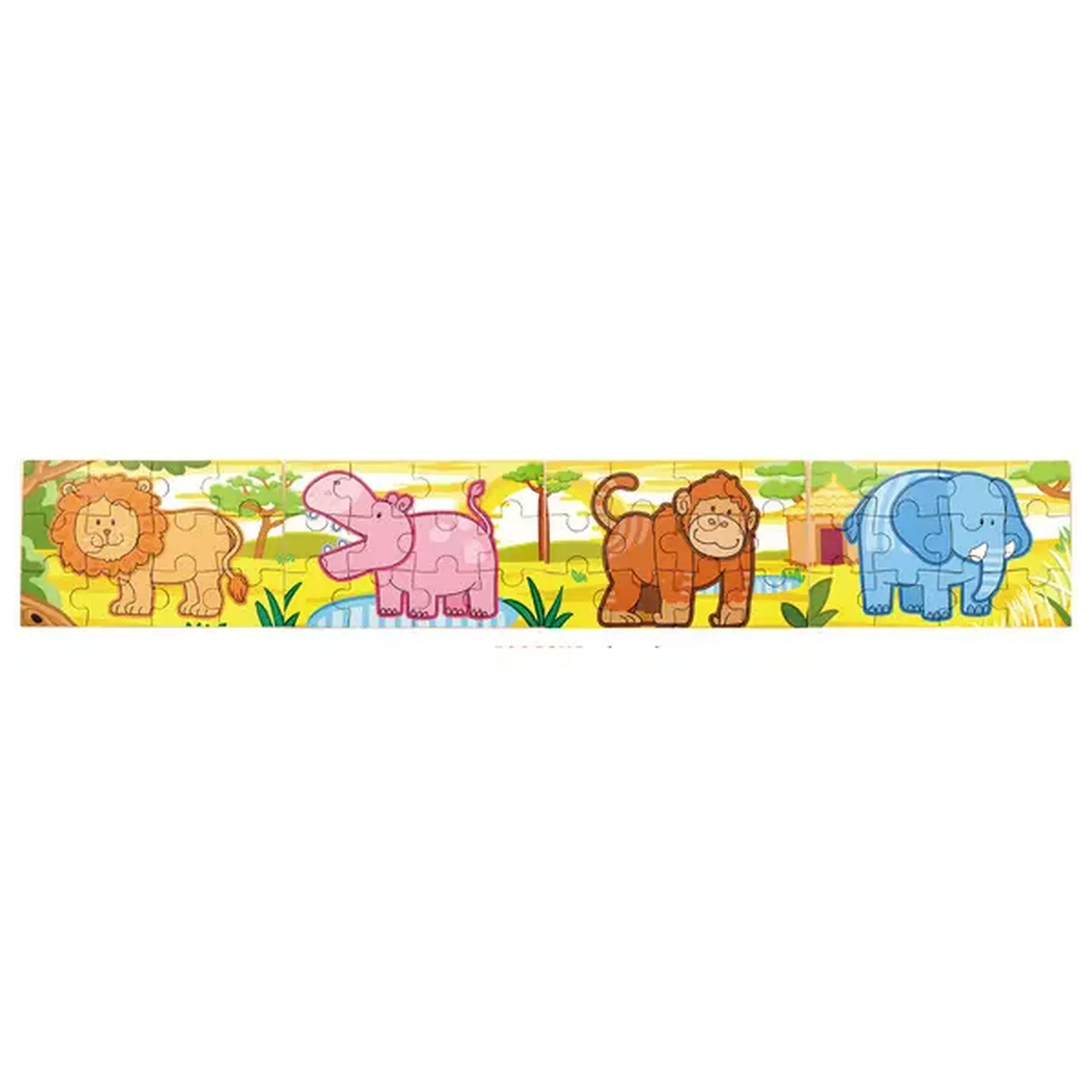 Set puzzle din lemn 4 în 1 „Jungla”