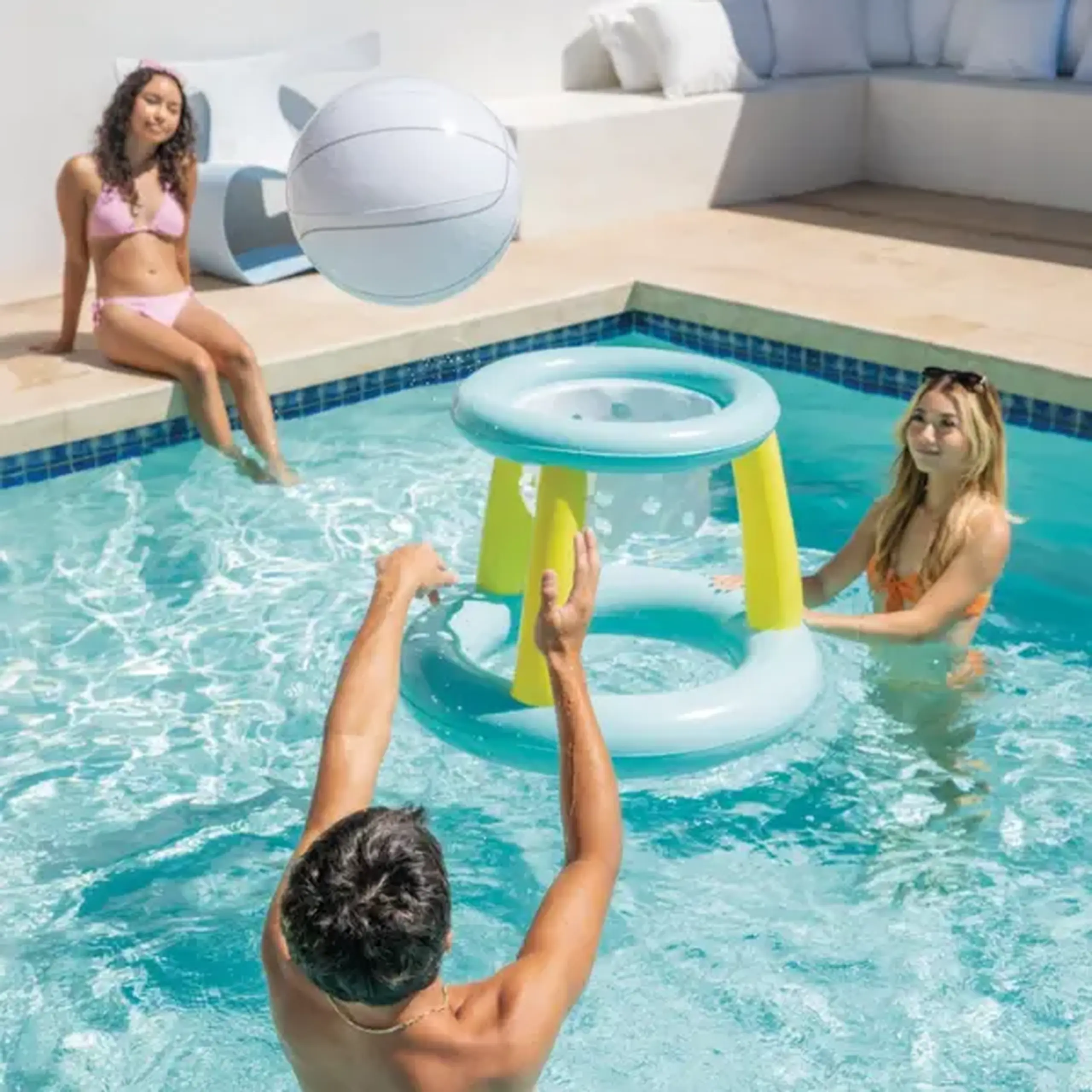 INTEX Set de joacă în apă “Baschet" 67х55 cm, coș și minge, 3+