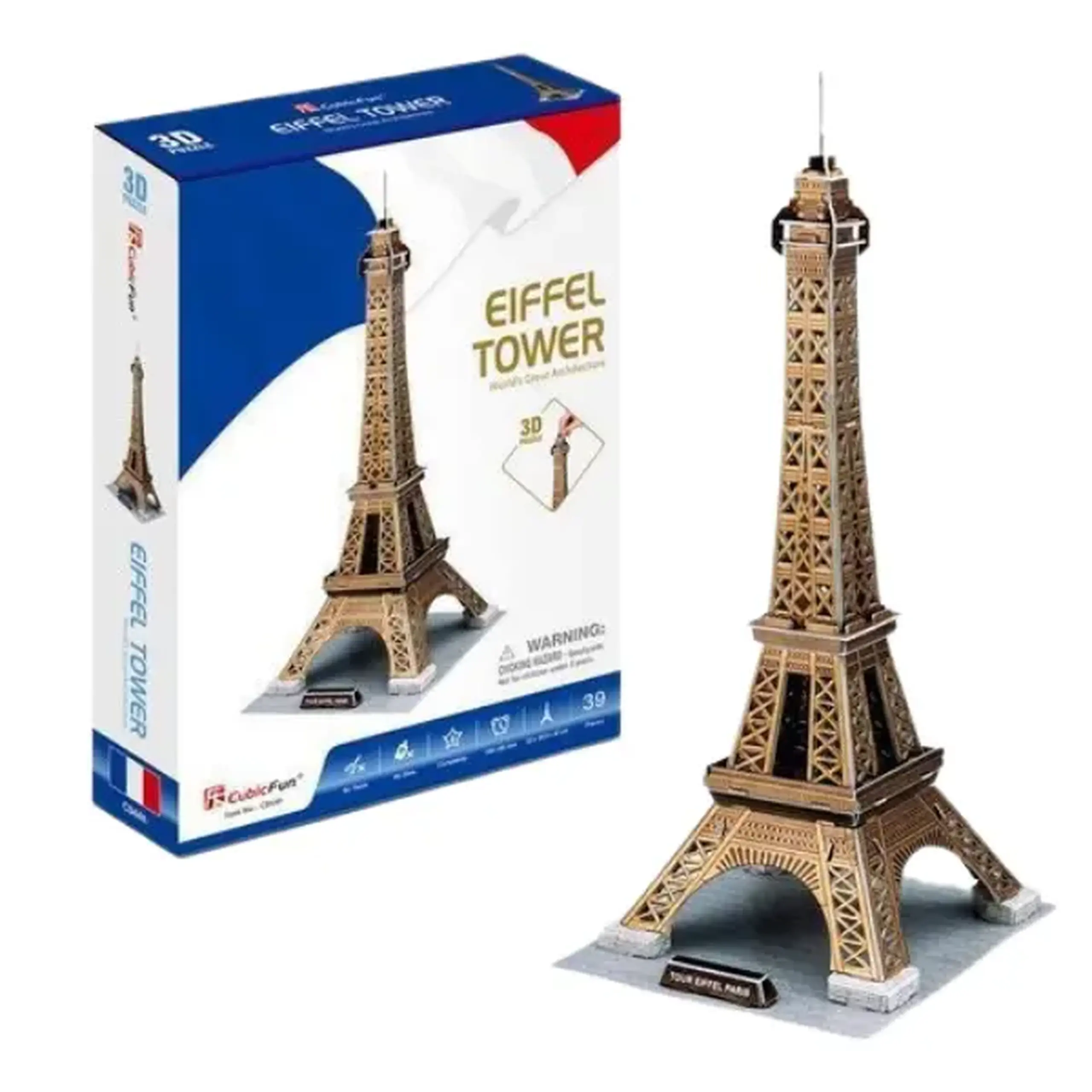 3D puzzle Turnul Eiffel, 39 elemente