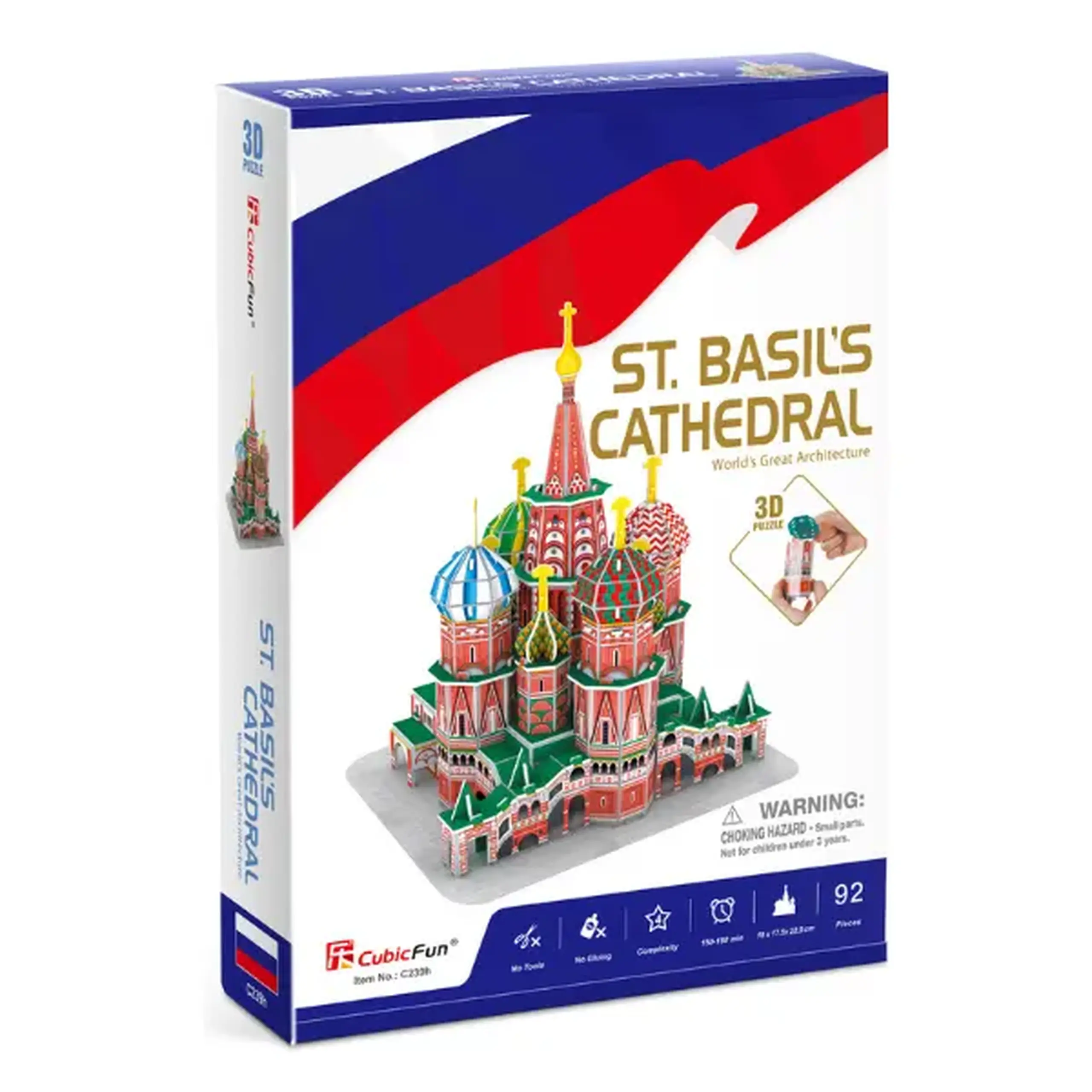 3D puzzle „Catedrala Sf. Vasile”, 92 elemente