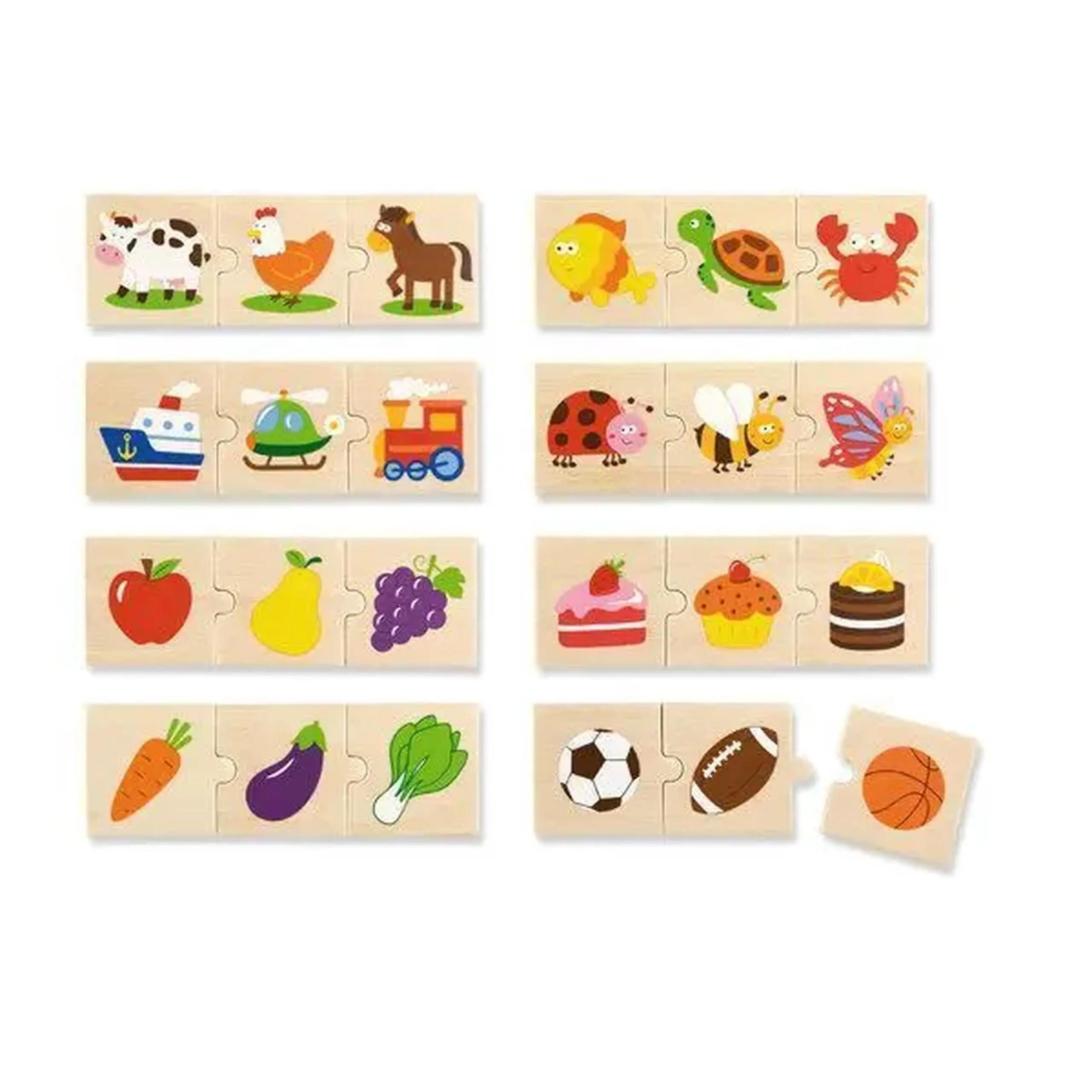 Joc logic de puzzle „Categorii”, 24 elem.