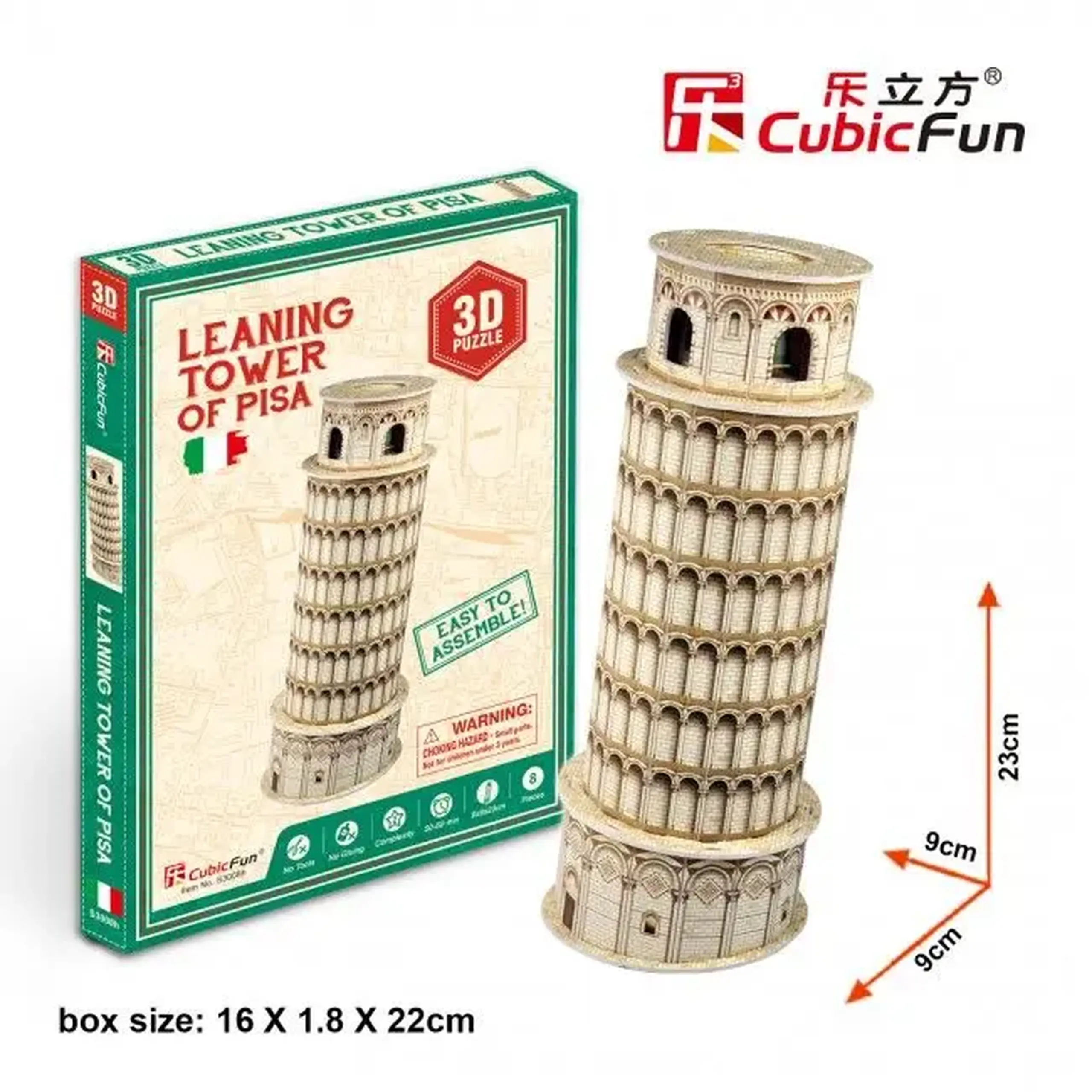 3D puzzle "Tower of Pisa", 8 elem.