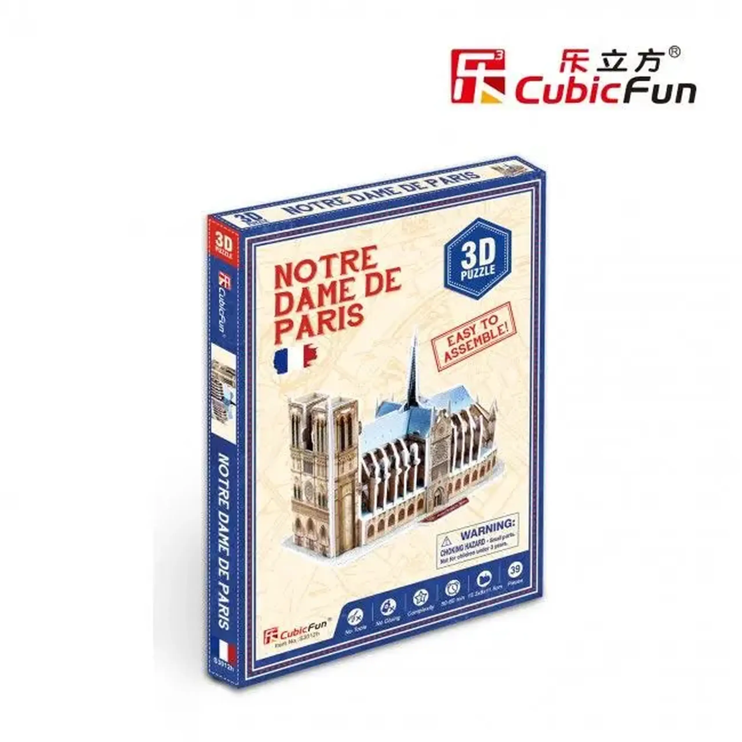 3D puzzle “Notre Dame de Paris”, 39 elemente