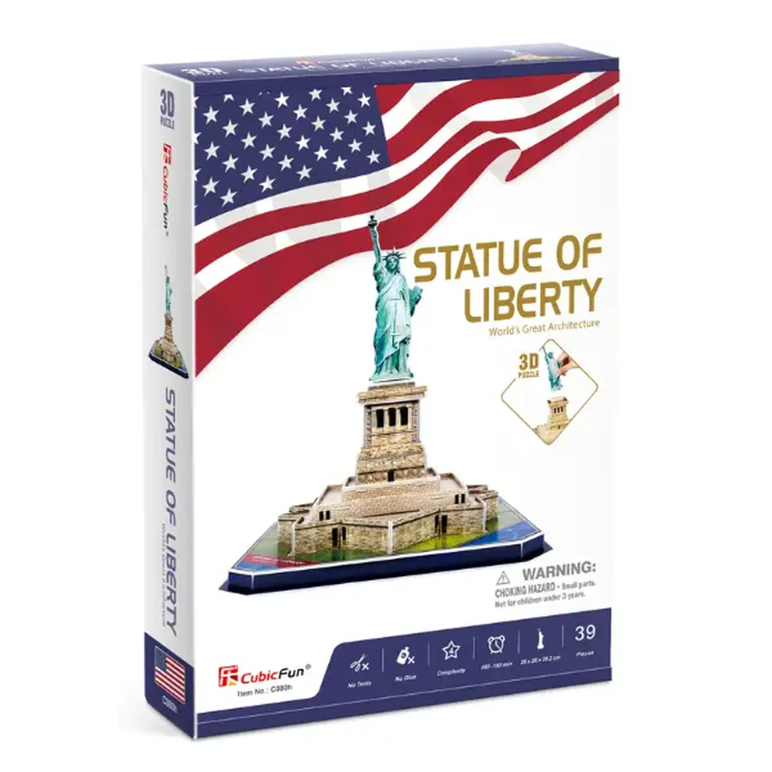 3D puzzle "Statuia Libertății" (U.S.A), 39 elemente
