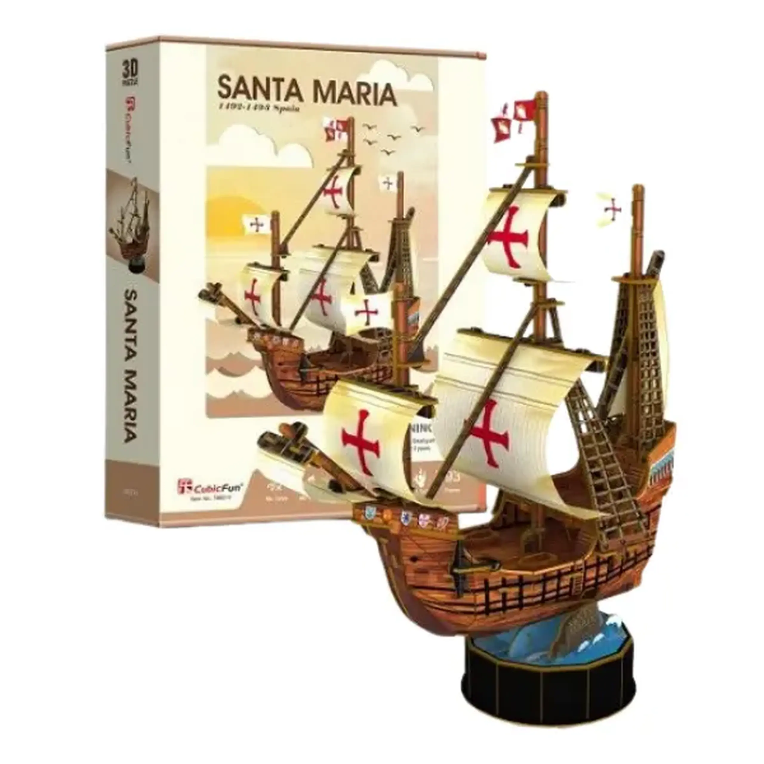 3D puzzle Nava lui Cristofor Columb „Santa Maria”, 93 elemente