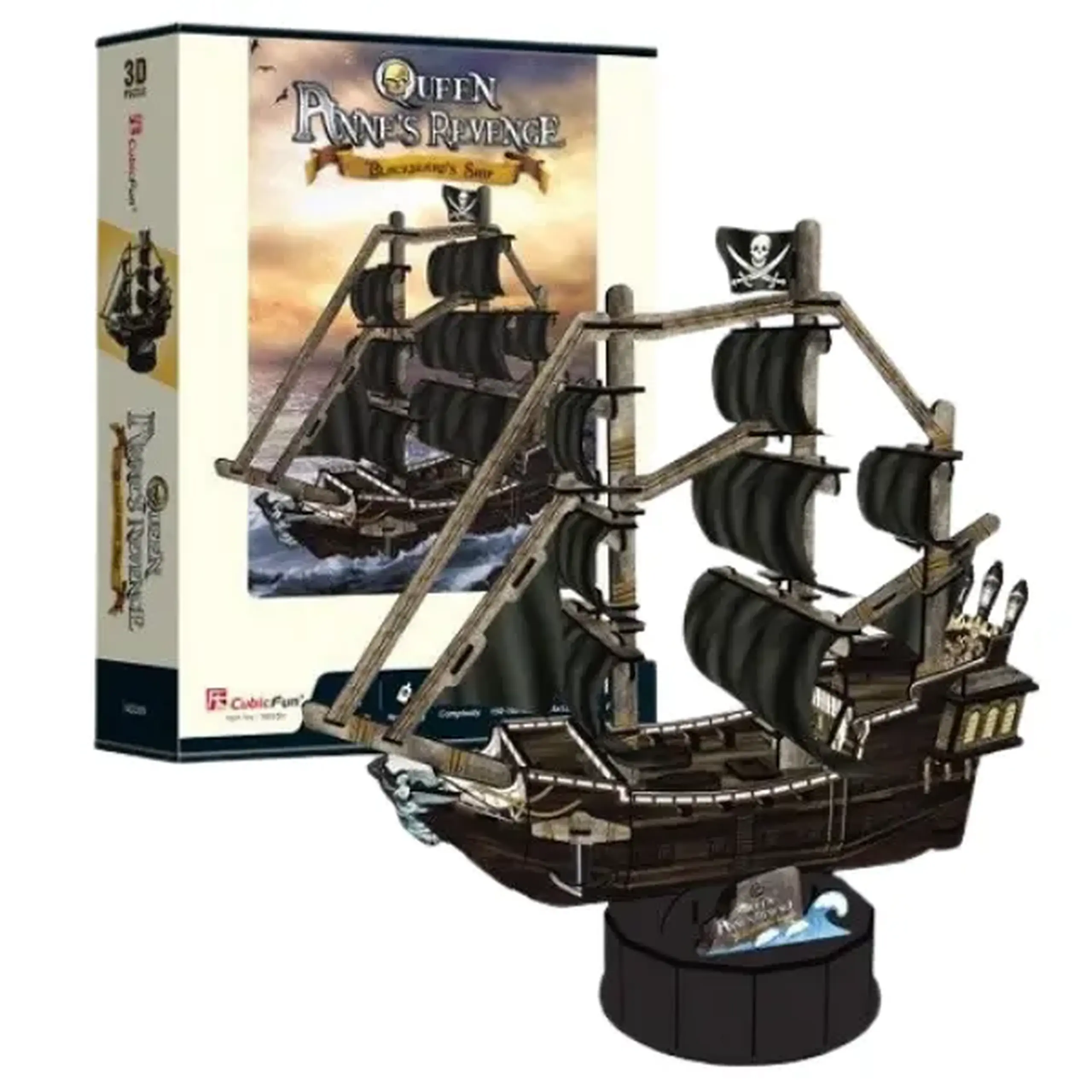 3D puzzle Corabia piraților „Răzbunarea Reginei Anne”, 100 elemente