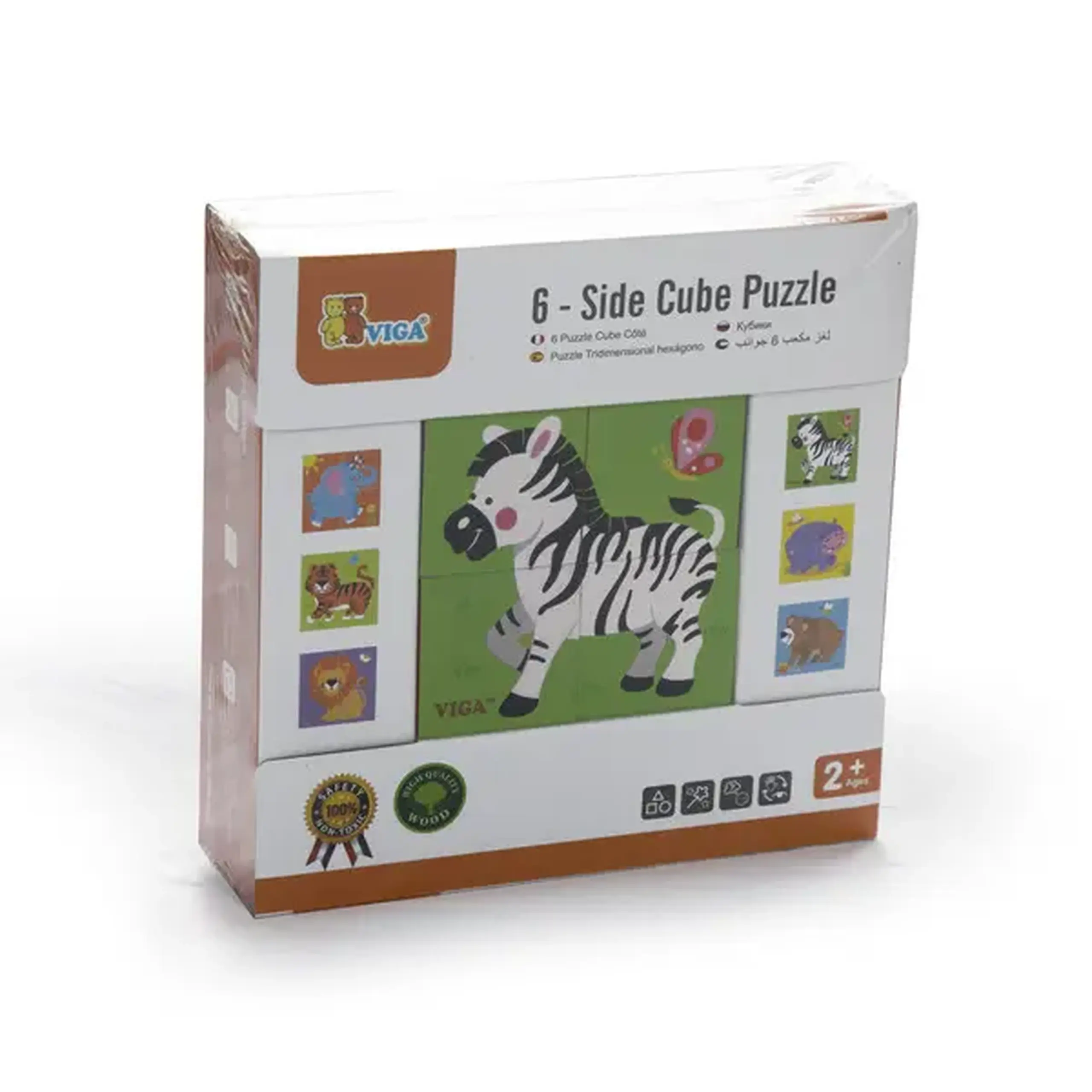 Puzzle-cuburi „Animale sălbatice”