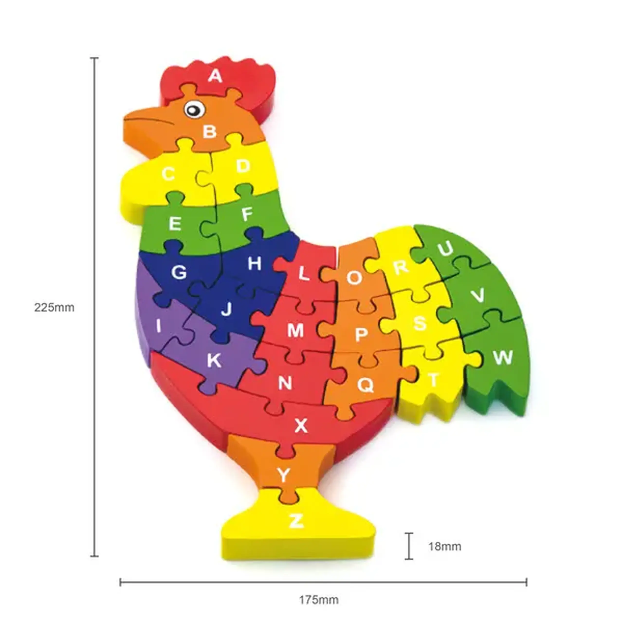 Puzzle 3D din lemn "Cocoș"