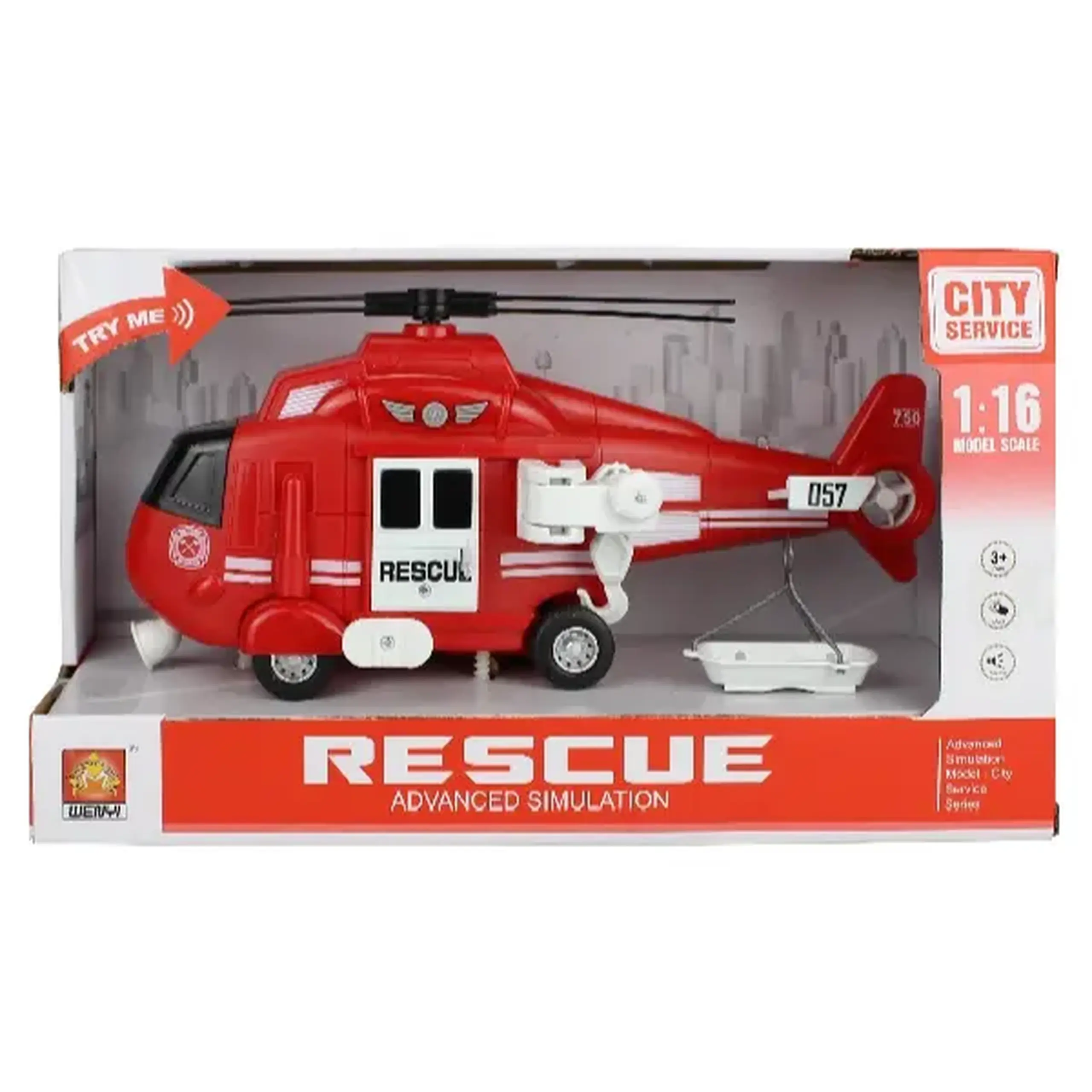 1:16 Elicopter cu inerție (lumină / sunet)