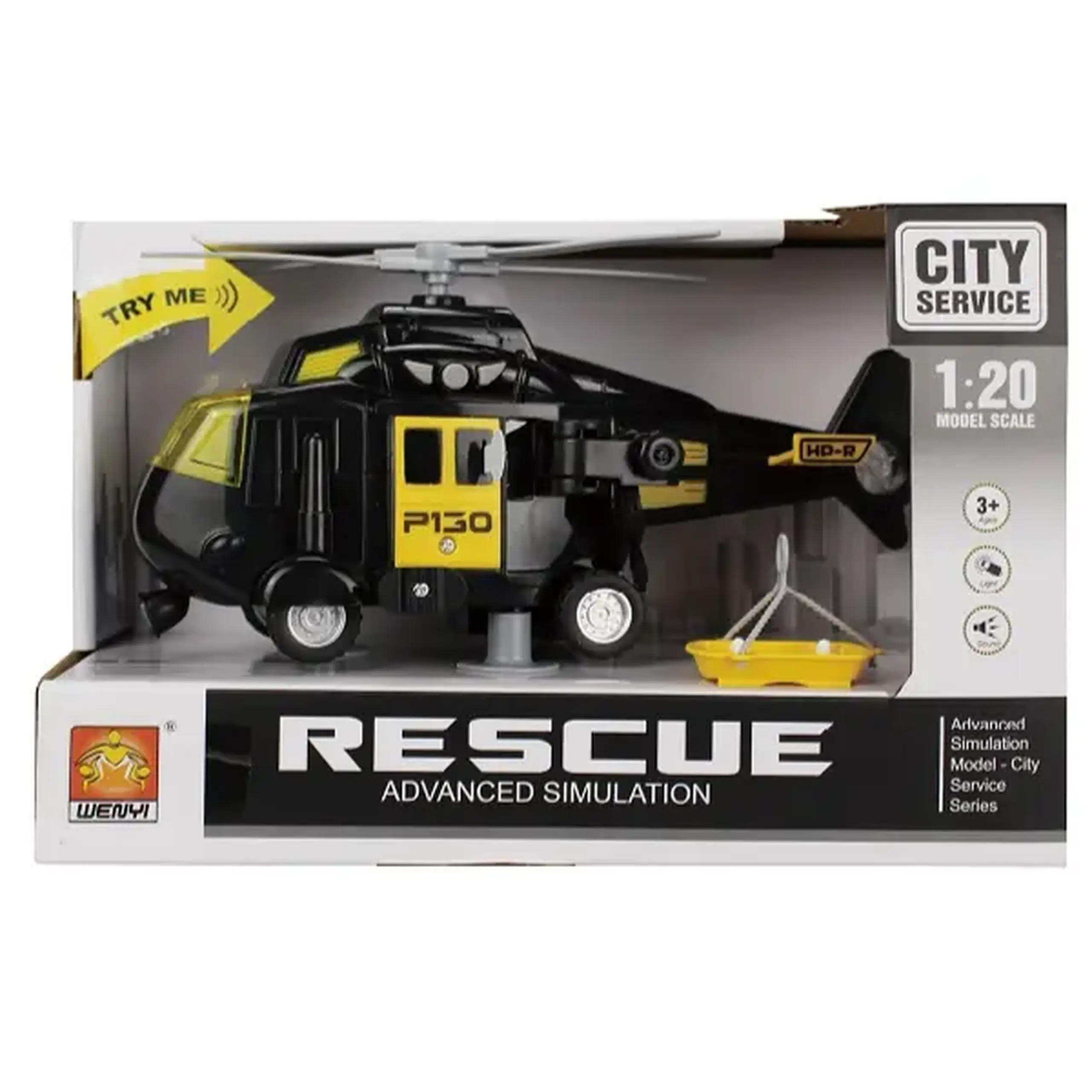 1:20 Elicopter de salvare cu fricțiune (lumini /sunete)