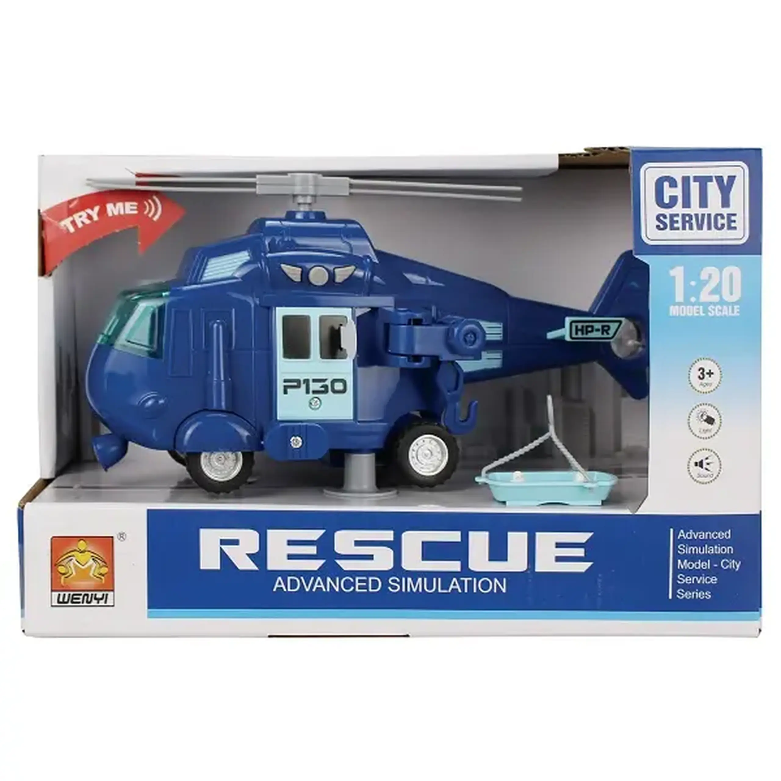 1:20 Elicopter cu inerție (lumină/sunet)
