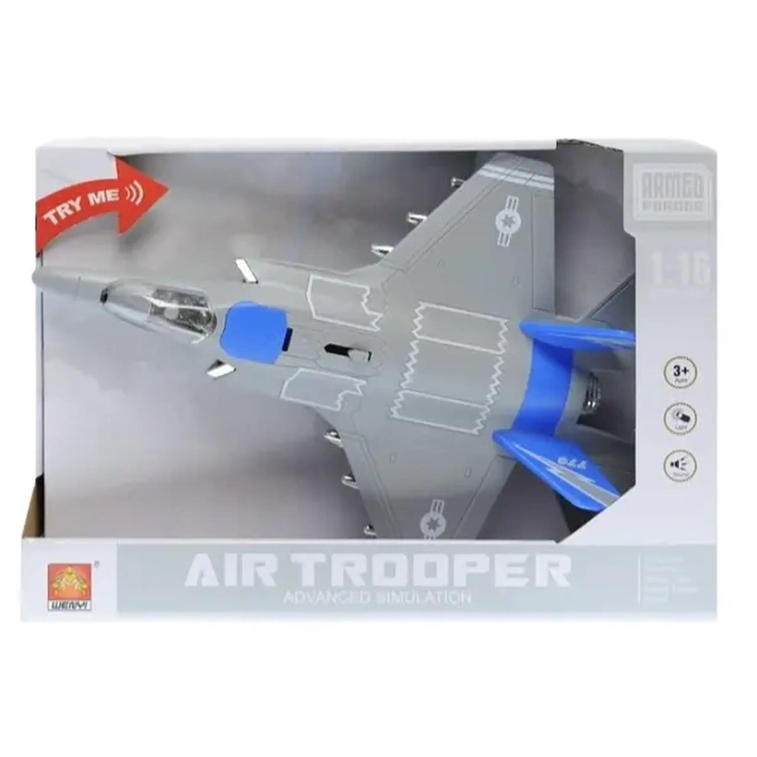 1:20 Avion cu inertie "Jet Fighter" (lumina/sunet)