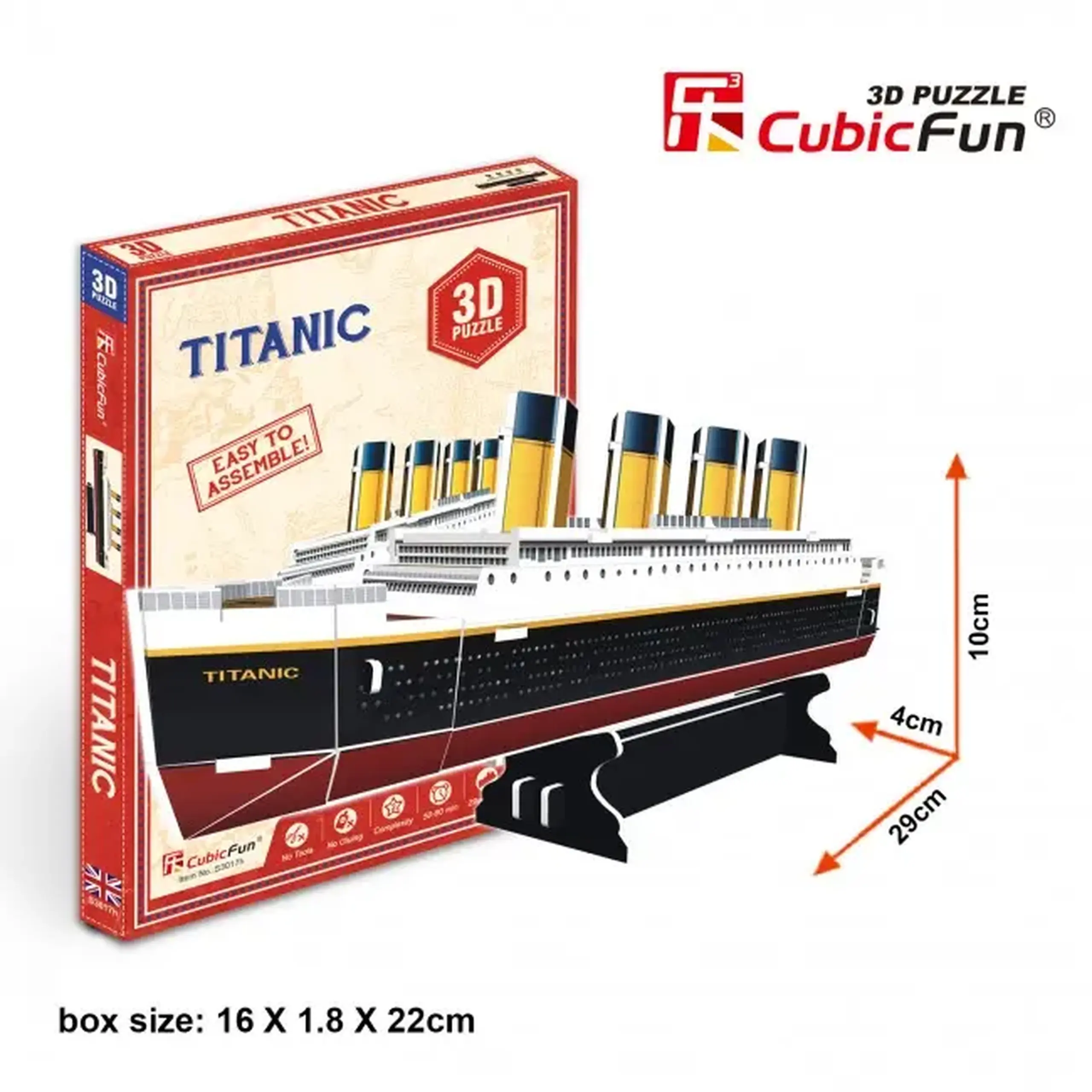 3D puzzle “Titanic”, 30 elemente