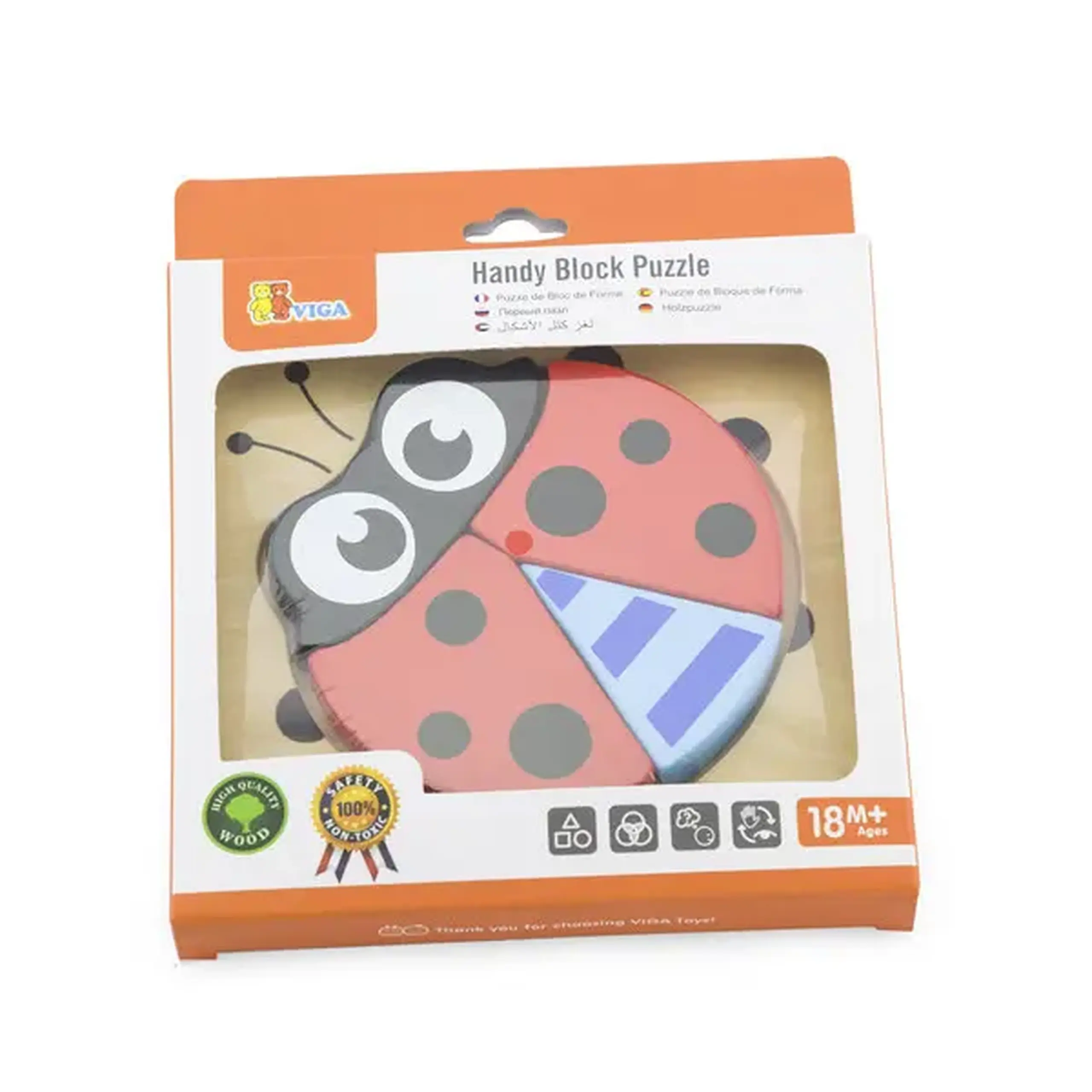 Mini puzzle cu diferite forme "Buburuza"