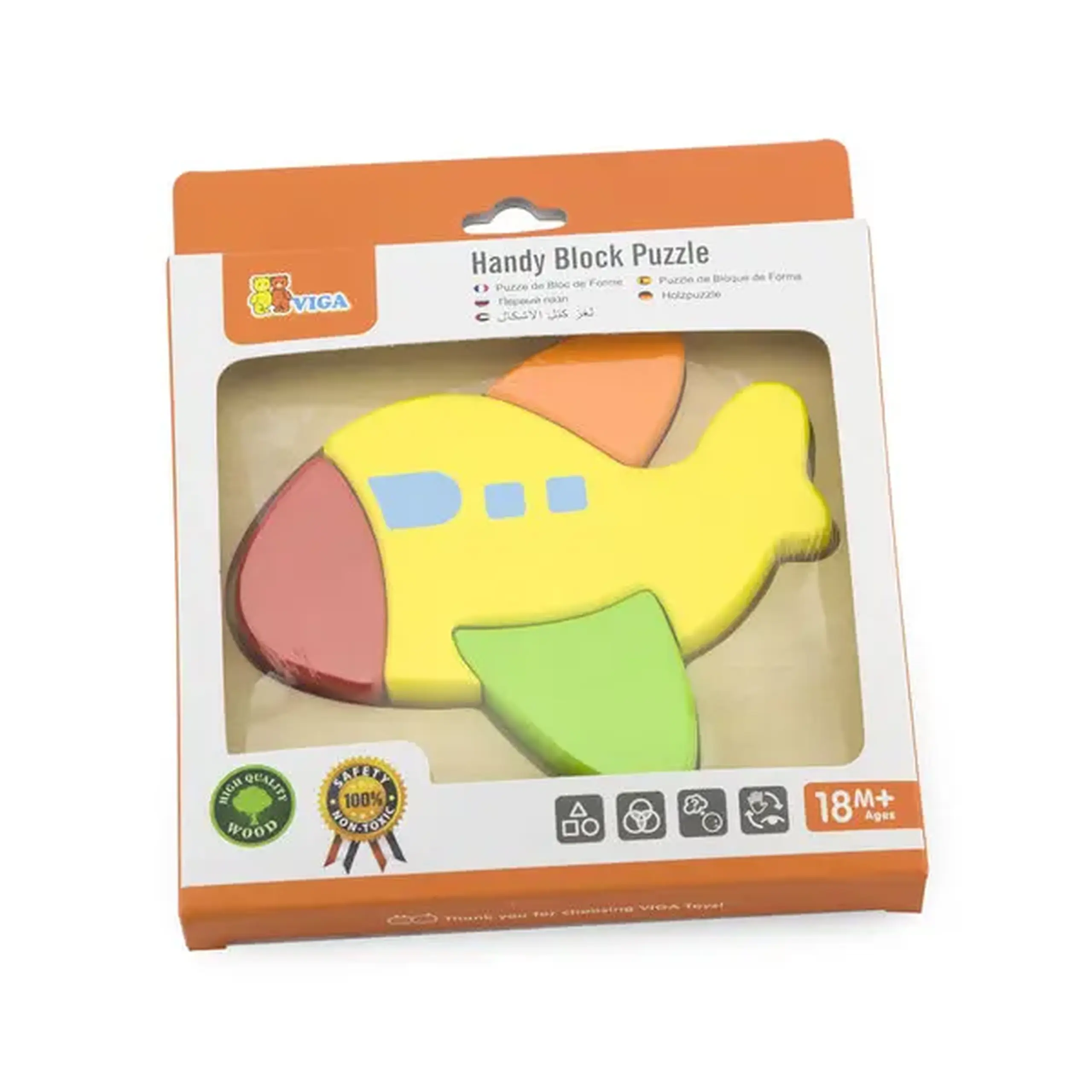 Mini puzzle cu diferite forme "Avion"