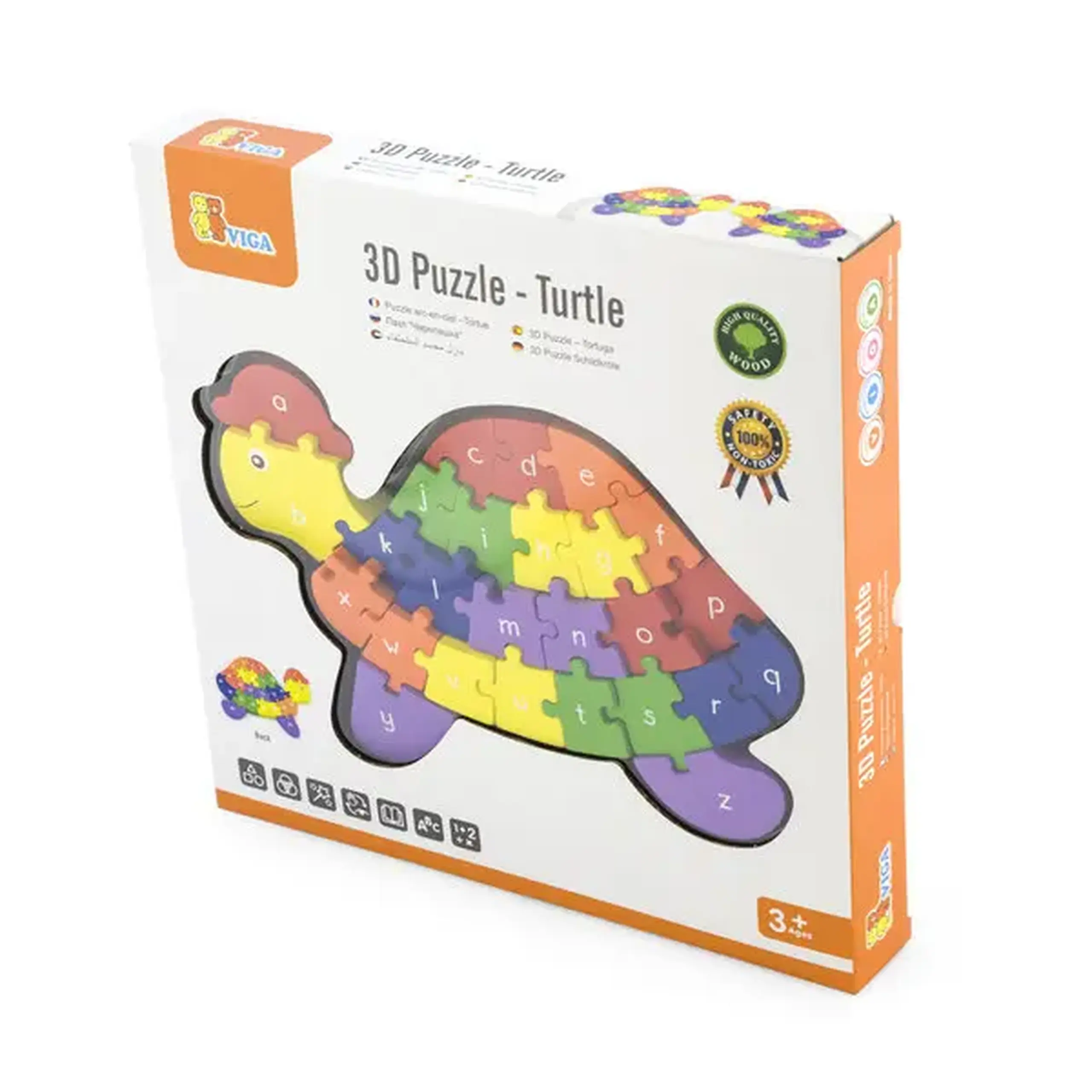 Puzzle 3D din lemn "Broasca țestoasă"