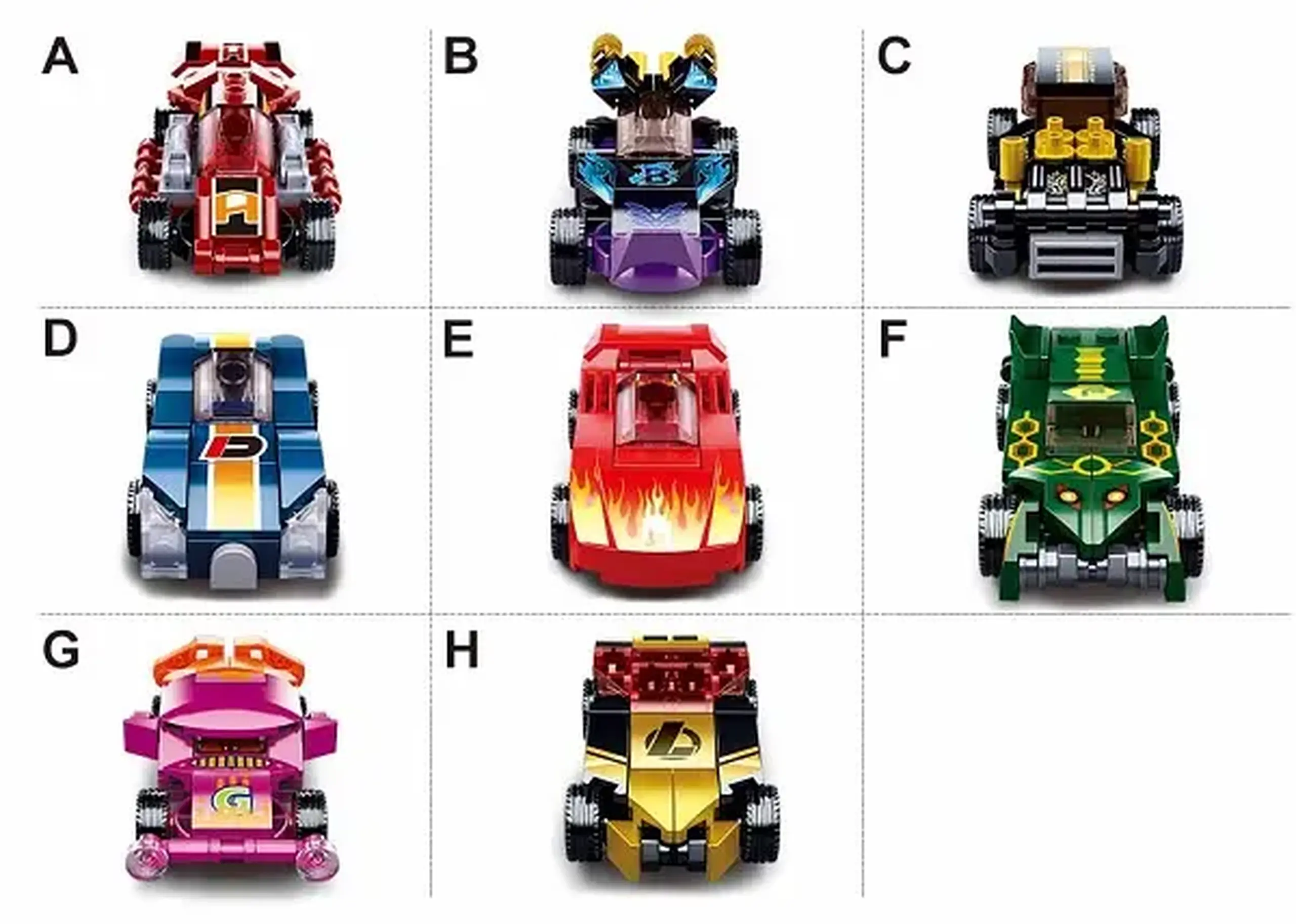 Set de construcție ”Mașină sport”, cu inerție 8 modele, de la 48 pînă la 55 elem.