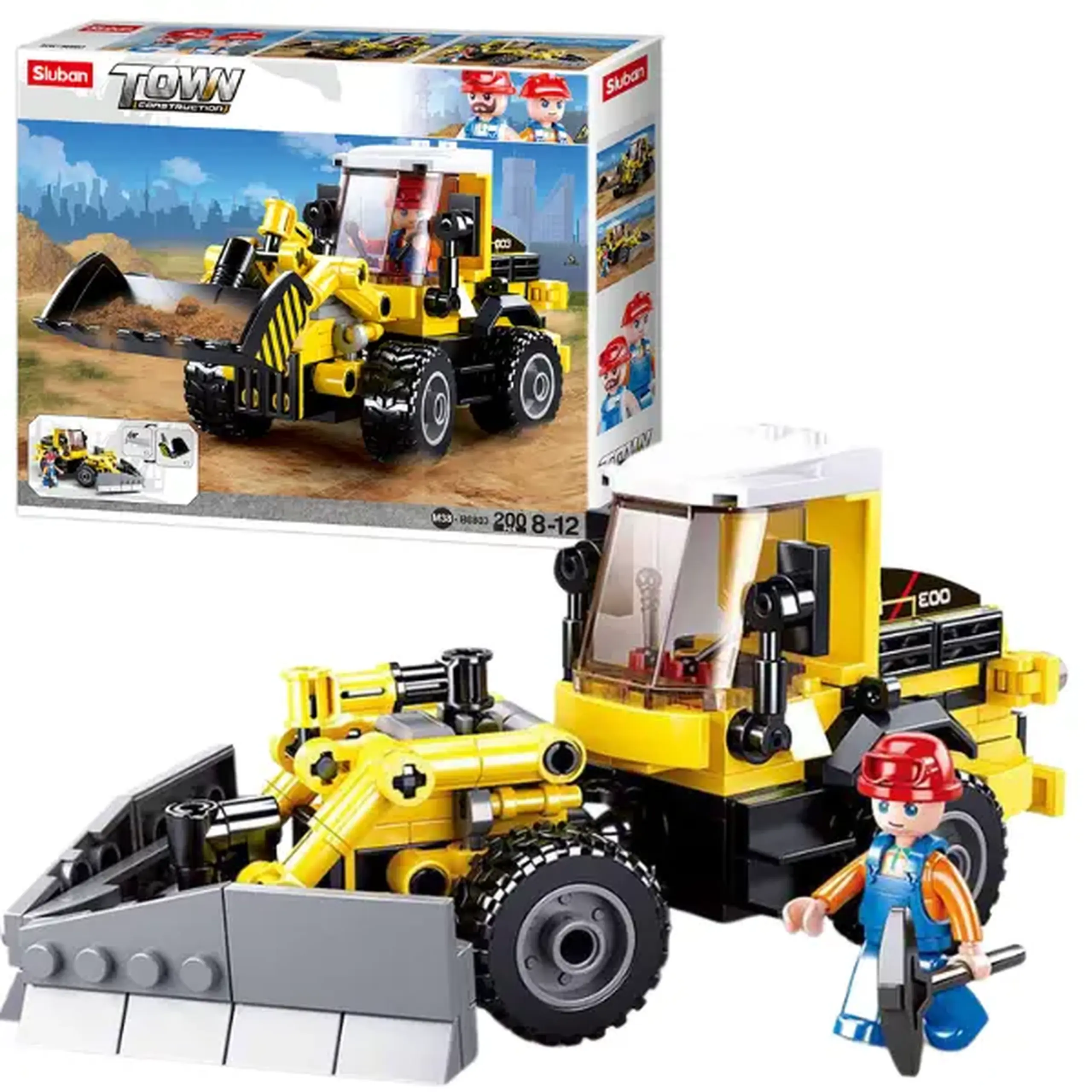 Set de construcție ”Buldozer 2 în 1”, 200 elem.