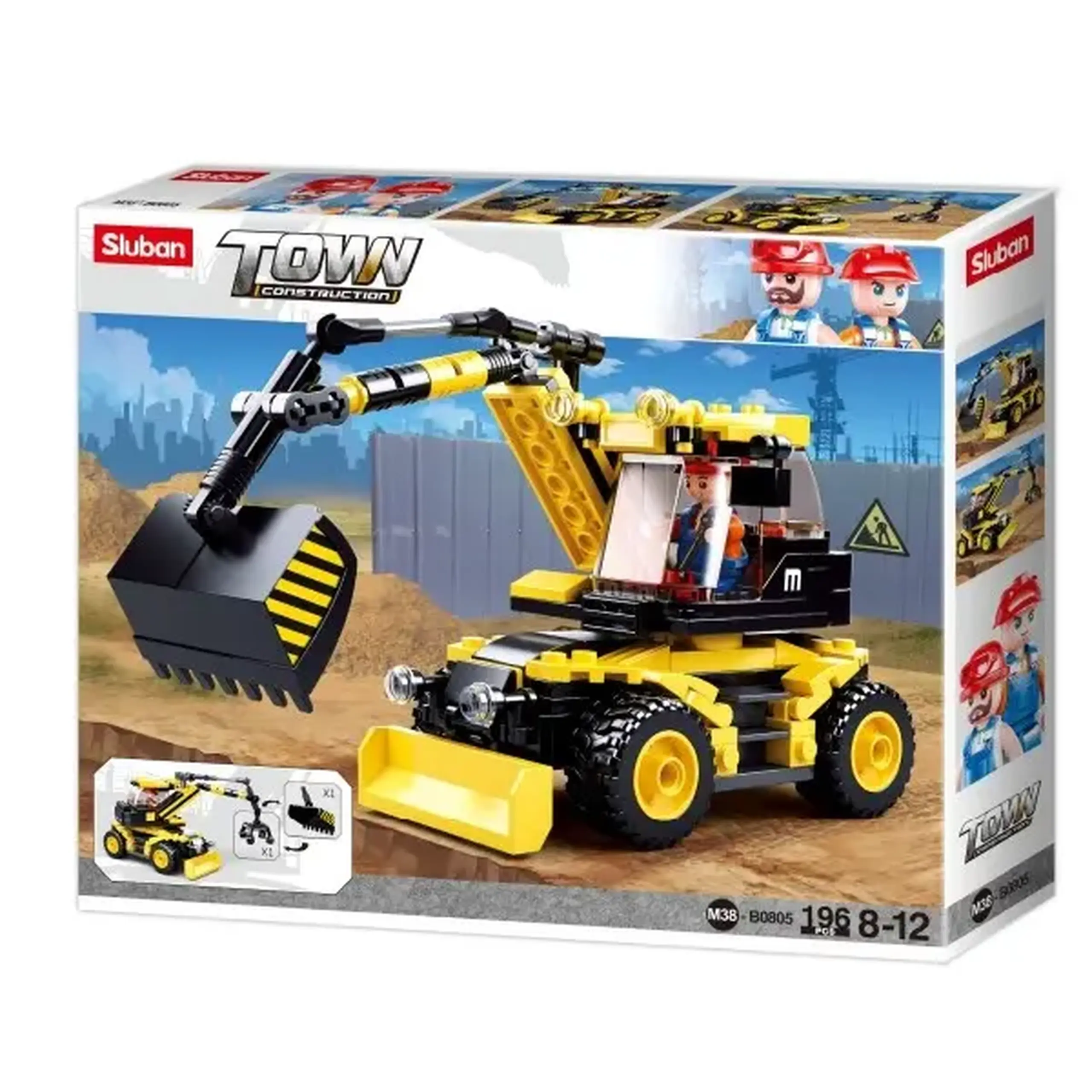 Set de construcție ”Excavator 2 în 1”, 196 elem.