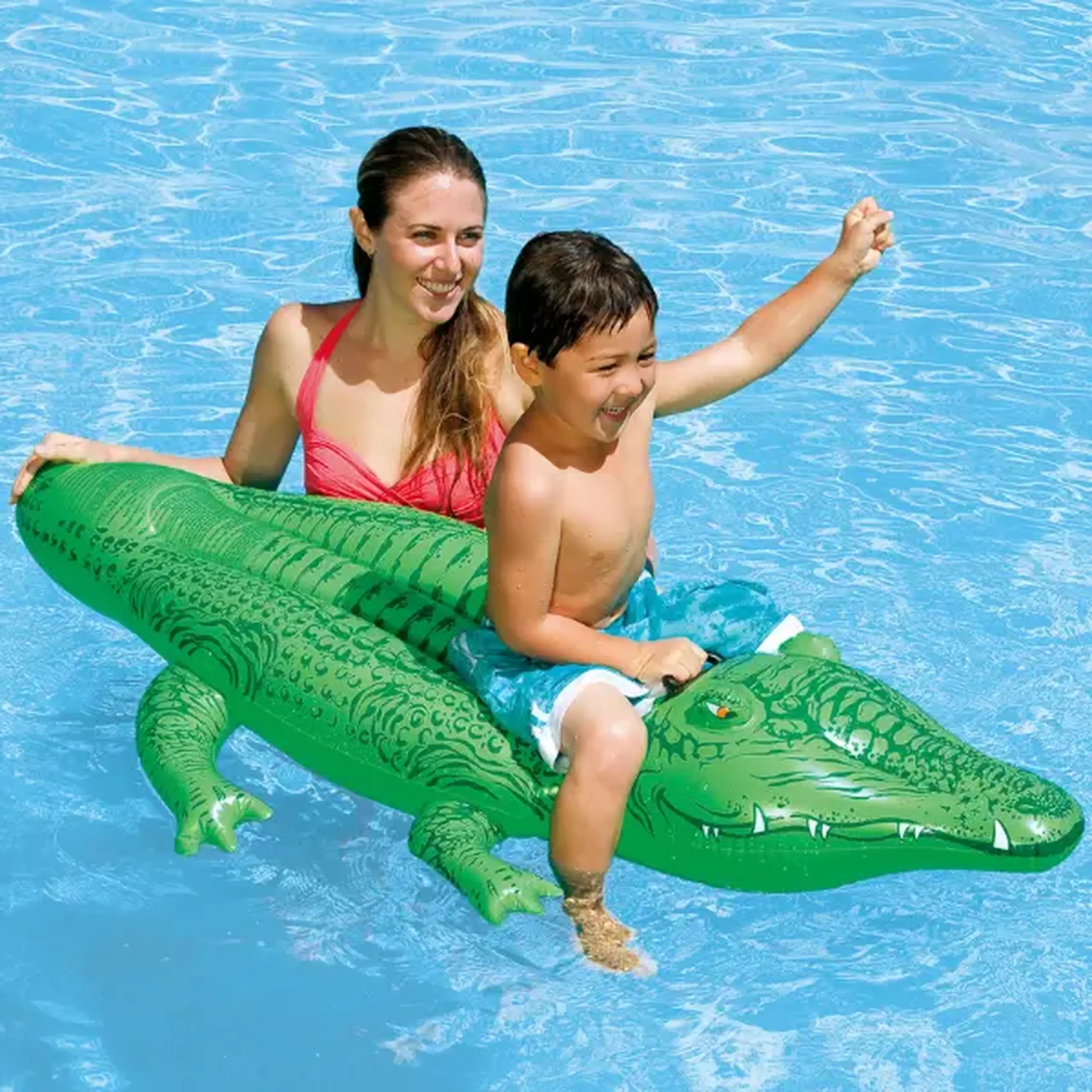 INTEX Plută-saltea gonflabilă “Crocodil” cu mâner, 168х86 cm, până la 40 kg, 3+