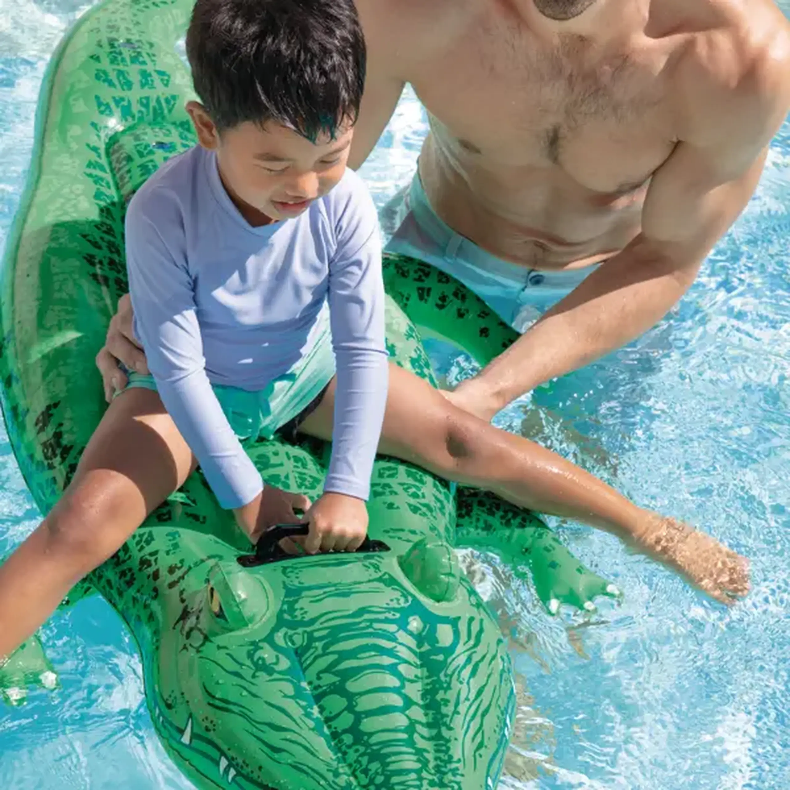INTEX Plută-saltea gonflabilă “Crocodil” cu mâner, 168х86 cm, până la 40 kg, 3+