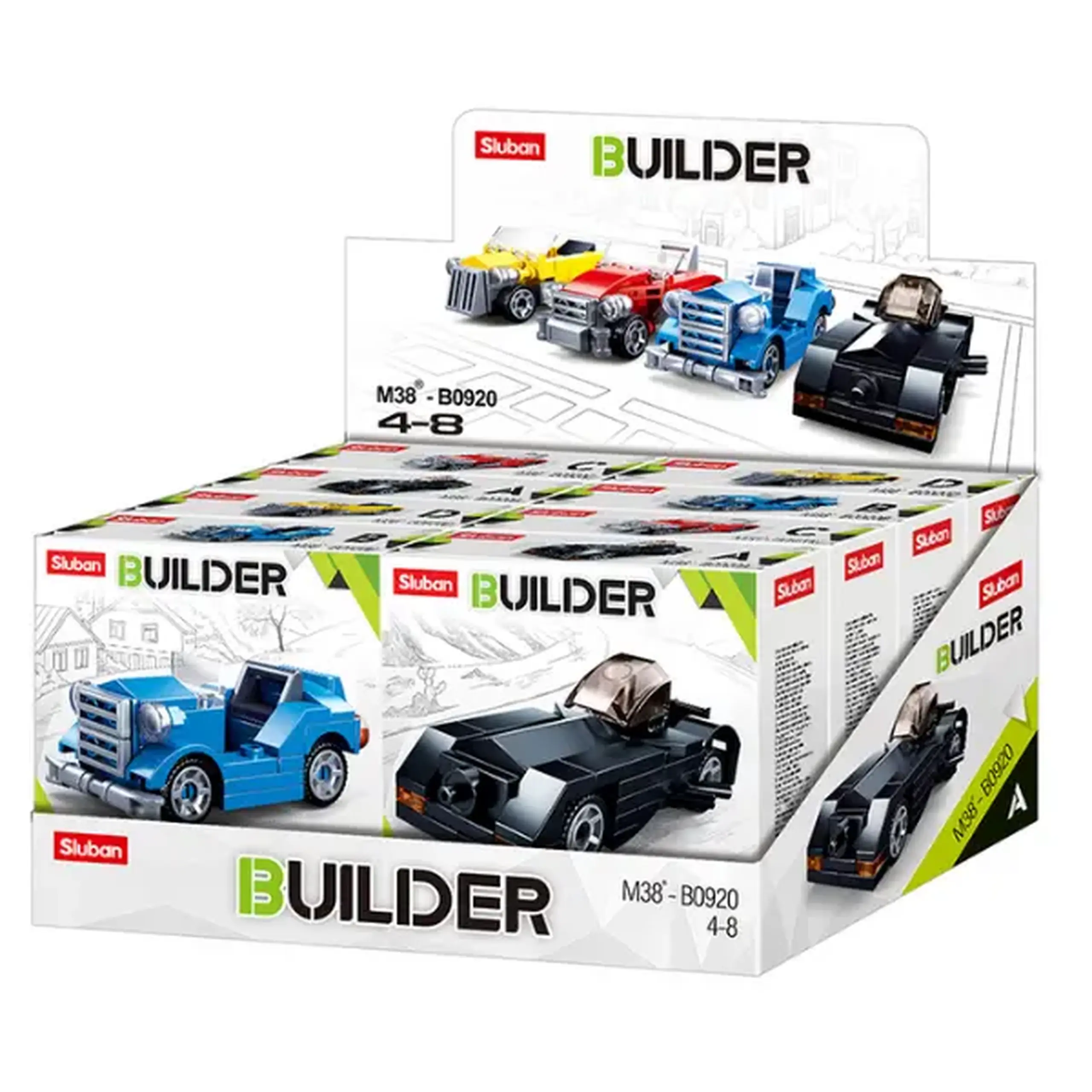 Set de construcție ”Asamblează Hotrod”, 4 modele, de la 41 pînă la 50 elem.