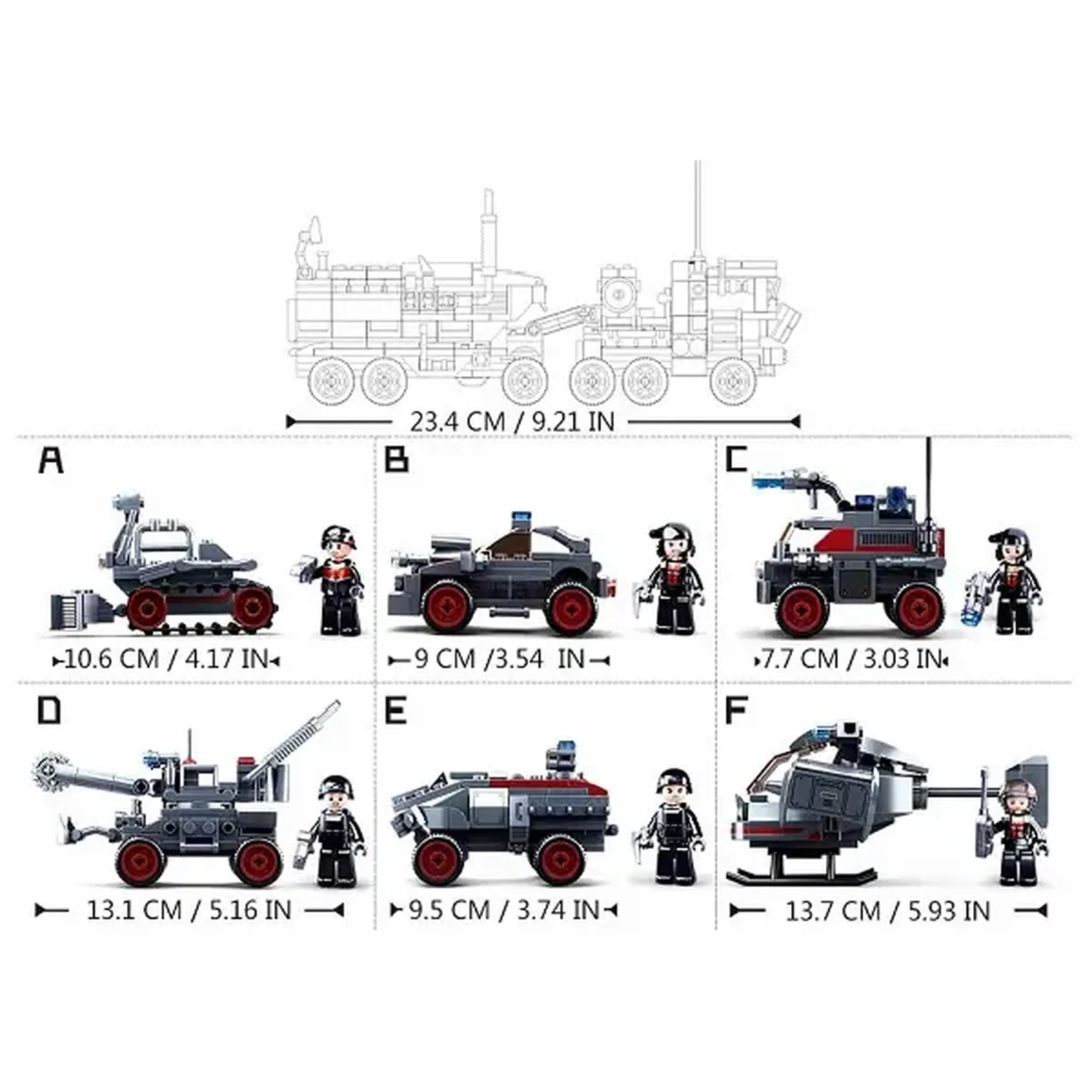 Set de construcție ”Război spațial”, 6 modele, de la 78 pînă la 93 elem.