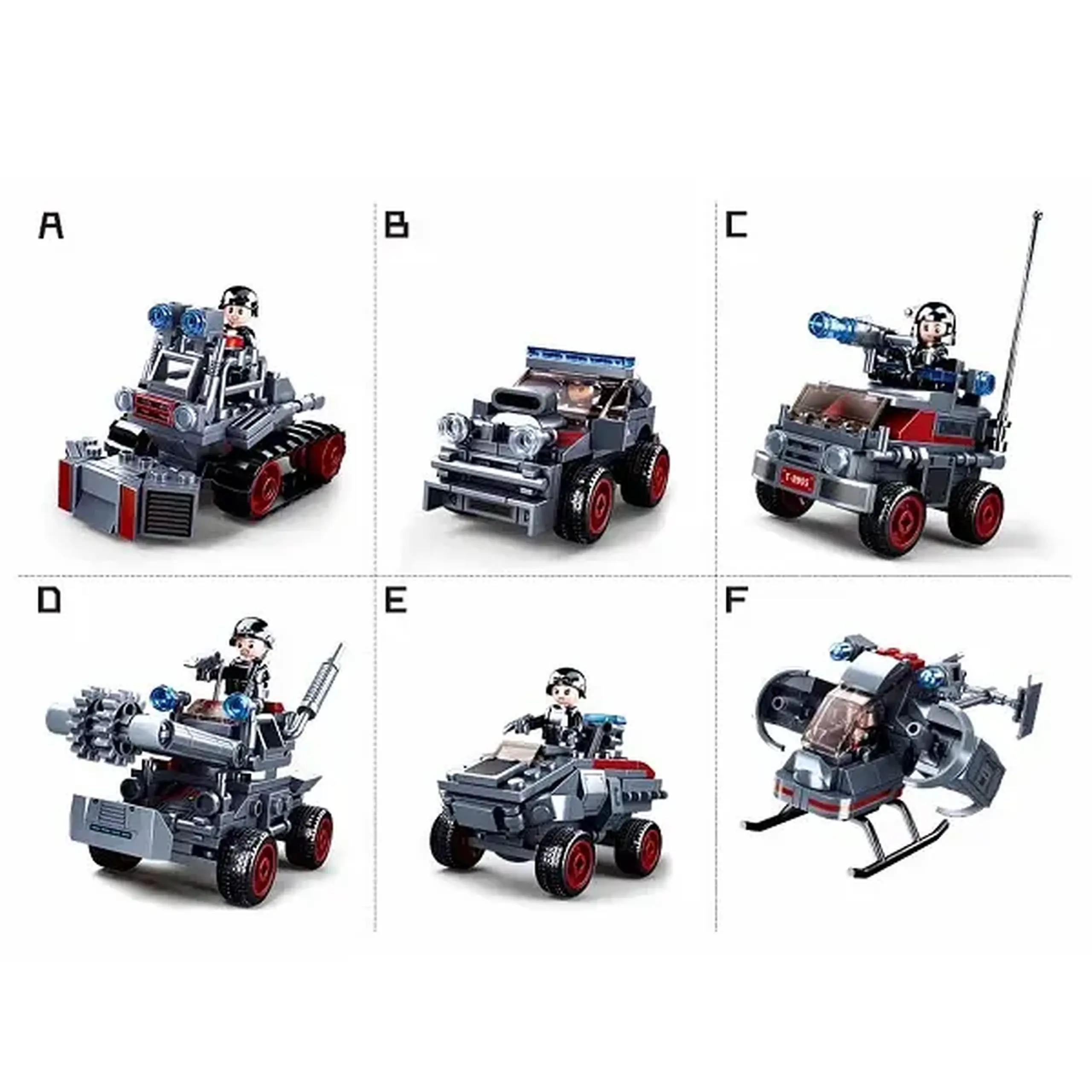 Set de construcție ”Război spațial”, 6 modele, de la 78 pînă la 93 elem.